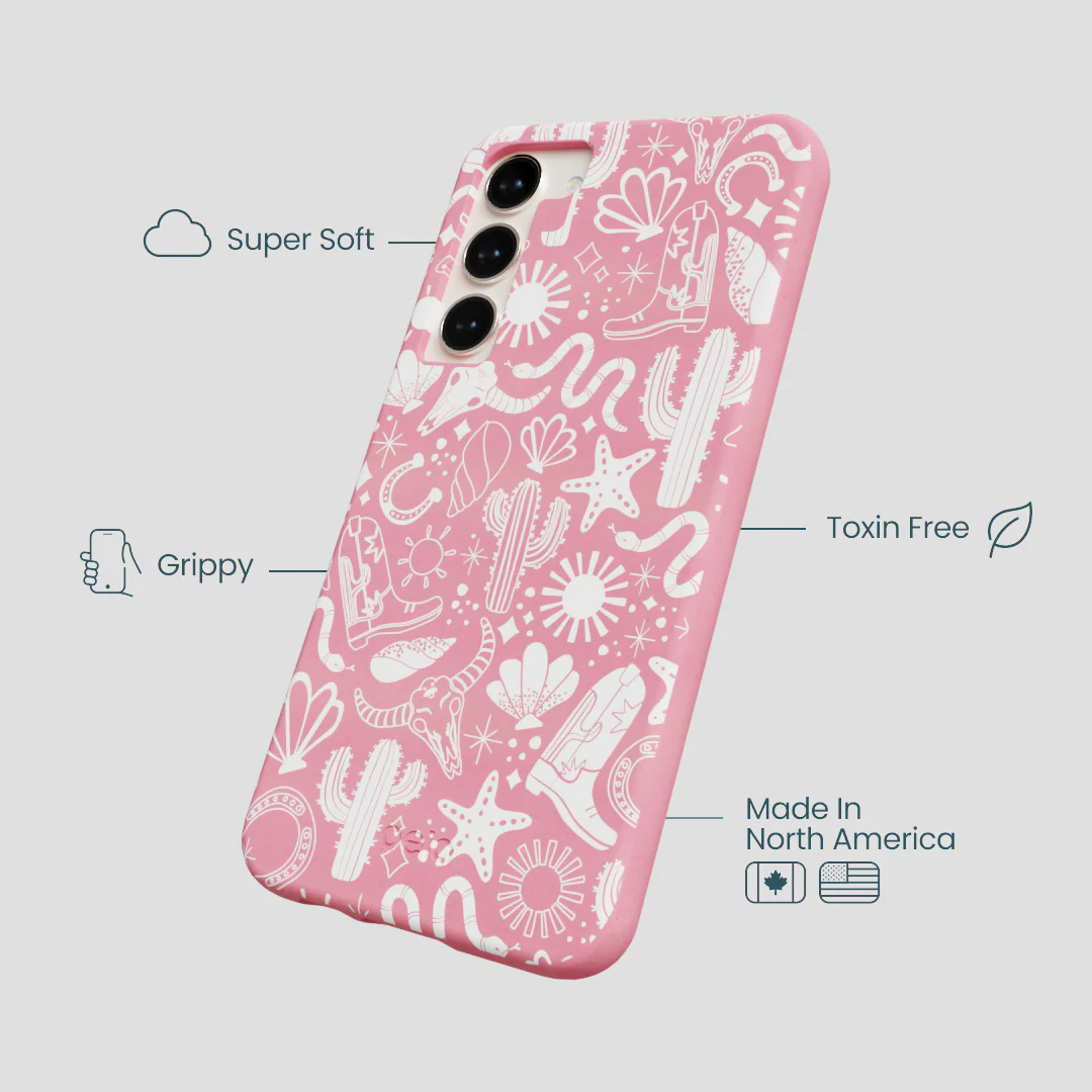 Bubblegum Pink Coastal Rodeo Samsung Galaxy S24+(Plus) Case - Image 3