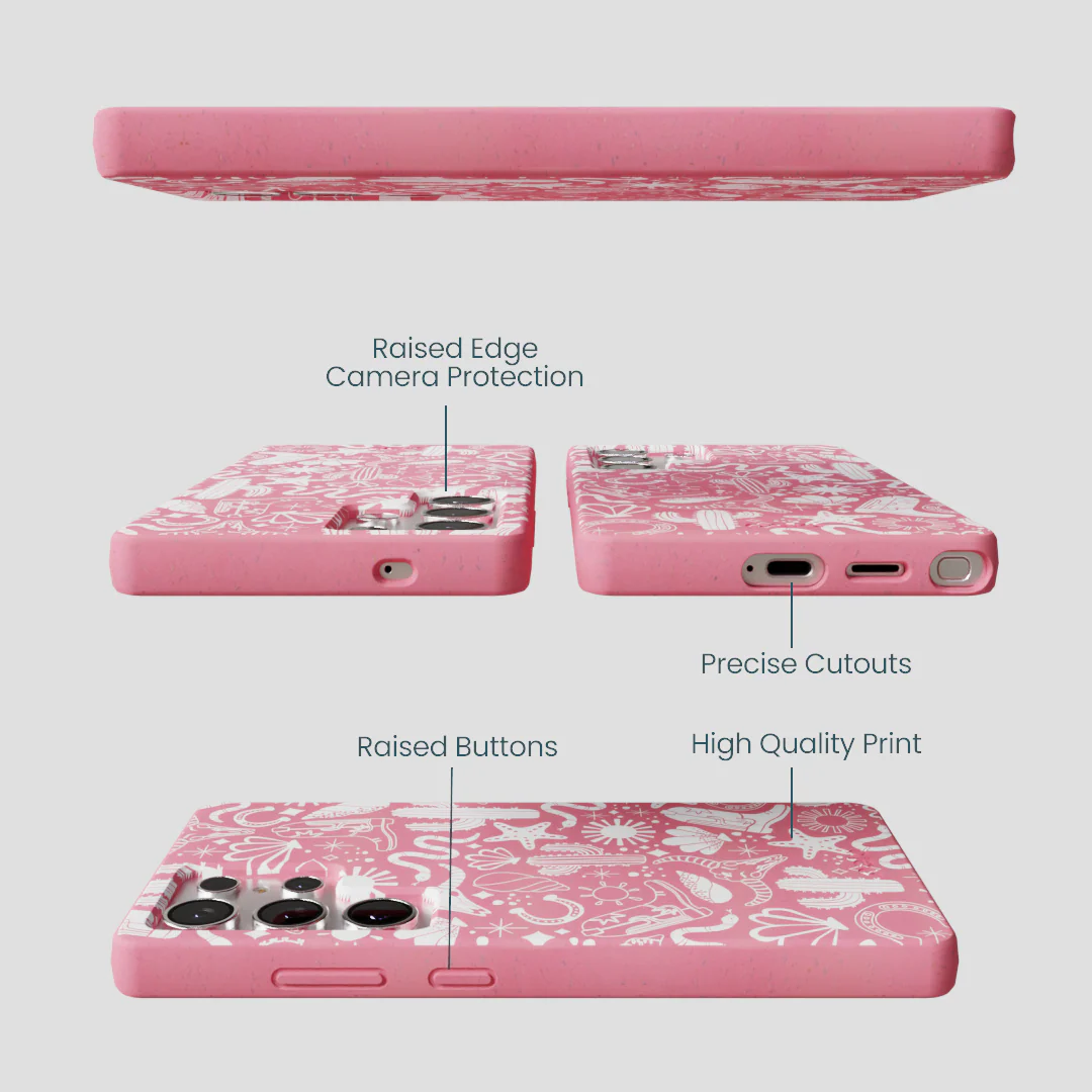 Bubblegum Pink Coastal Rodeo Samsung Galaxy S25 Ultra Case - Image 3