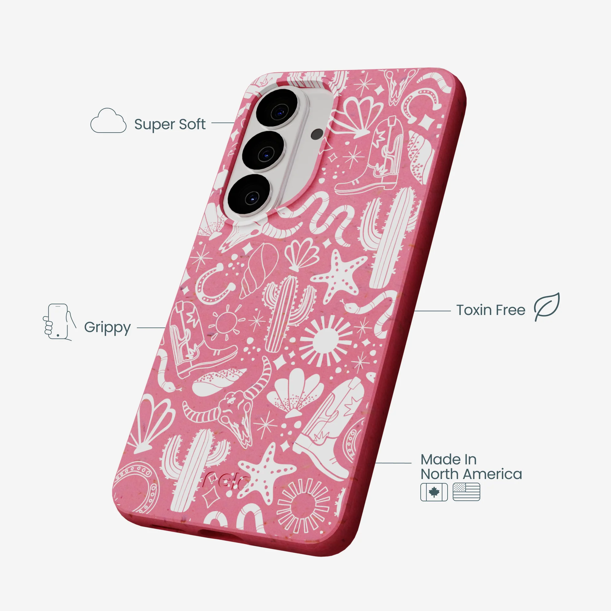 Bubblegum Pink Coastal Rodeo Samsung Galaxy S26 Case - Image 3