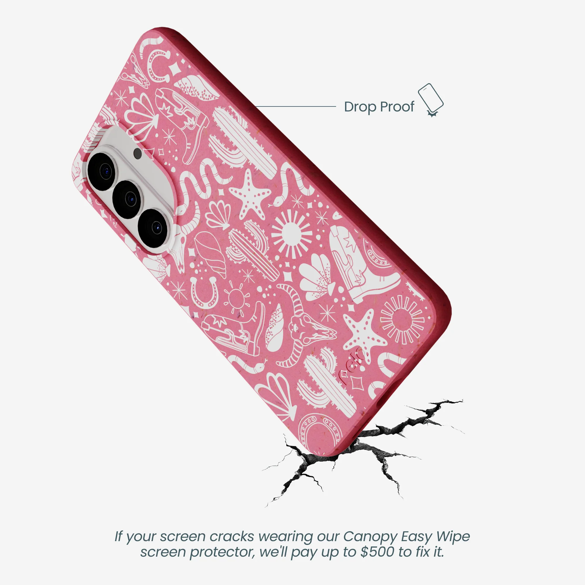 Bubblegum Pink Coastal Rodeo Samsung Galaxy S26 Case - Image 4