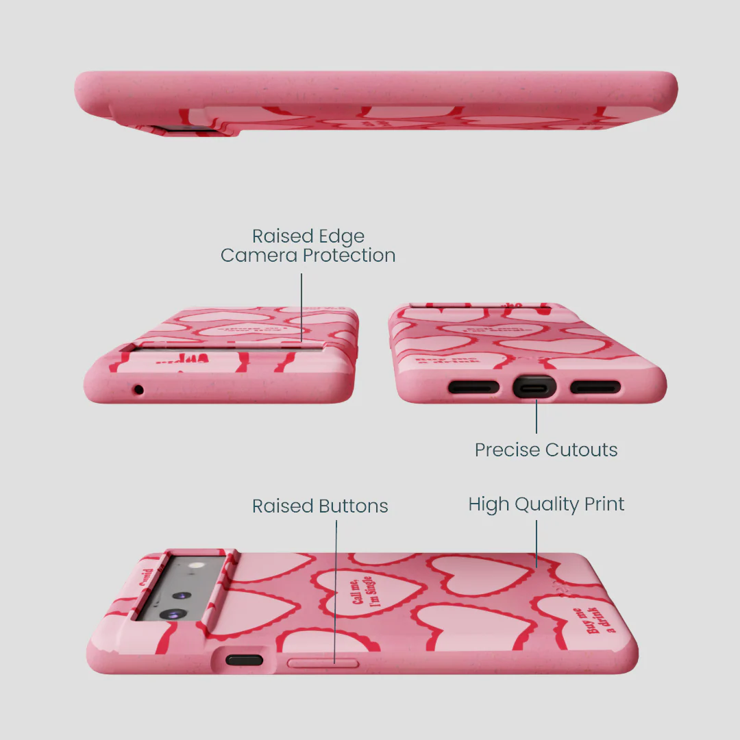 Bubblegum Pink Cupid Who Google Pixel 6 Case - Image 3