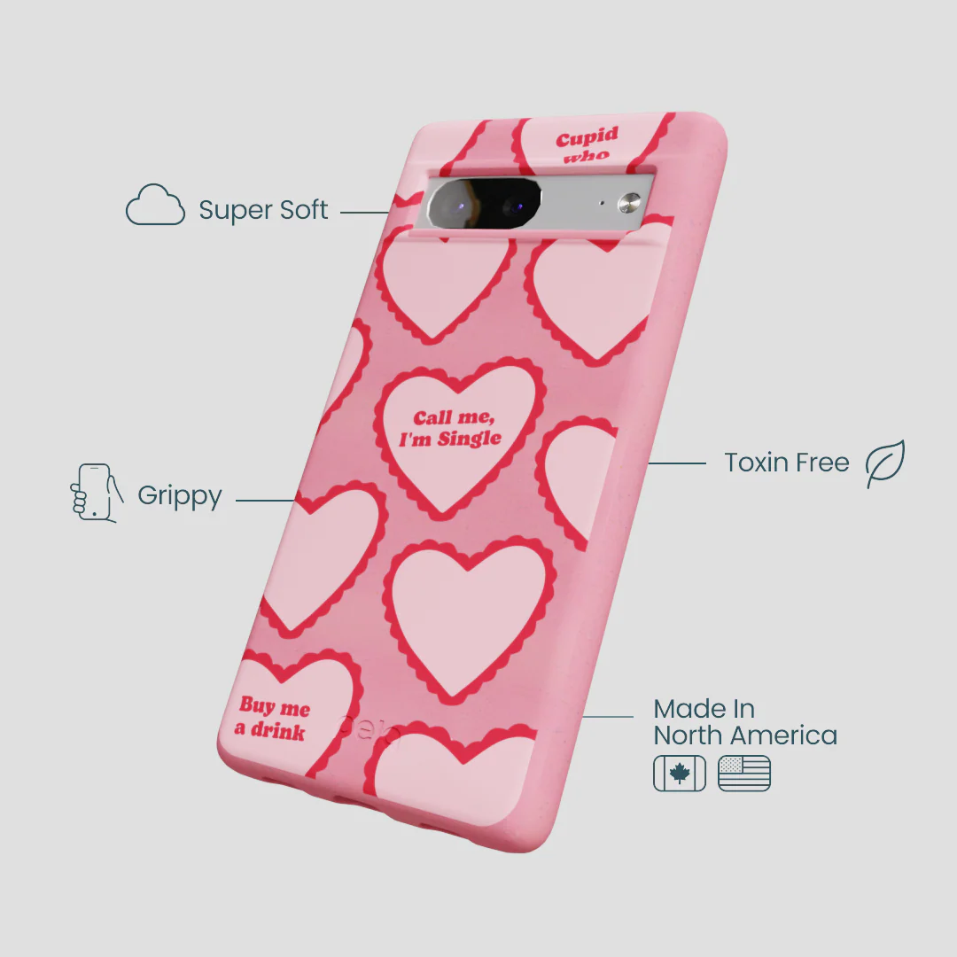 Bubblegum Pink Cupid Who Google Pixel 7 Case - Image 4