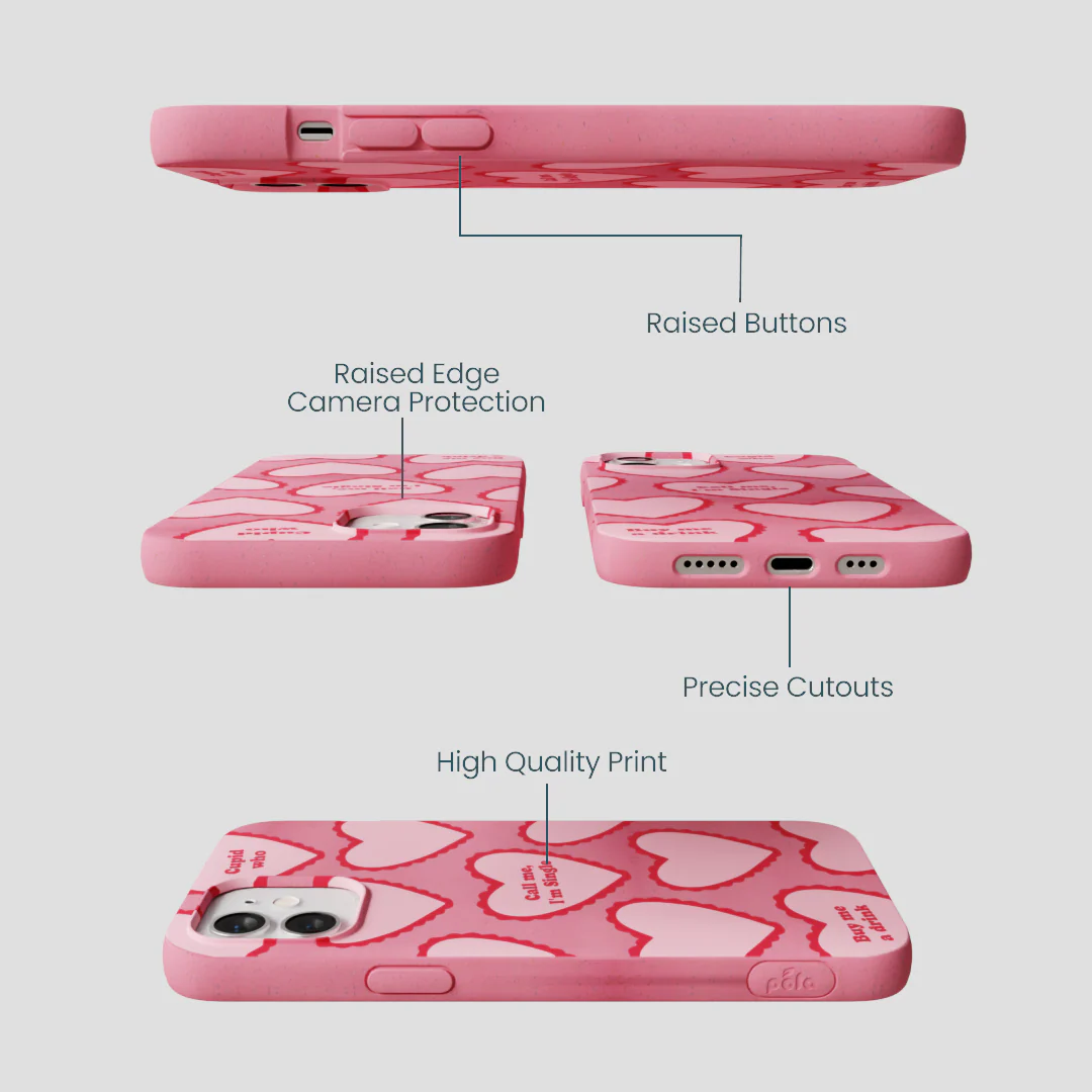 Bubblegum Pink Cupid Who iPhone 12/ iPhone 12 Pro Case - Image 3