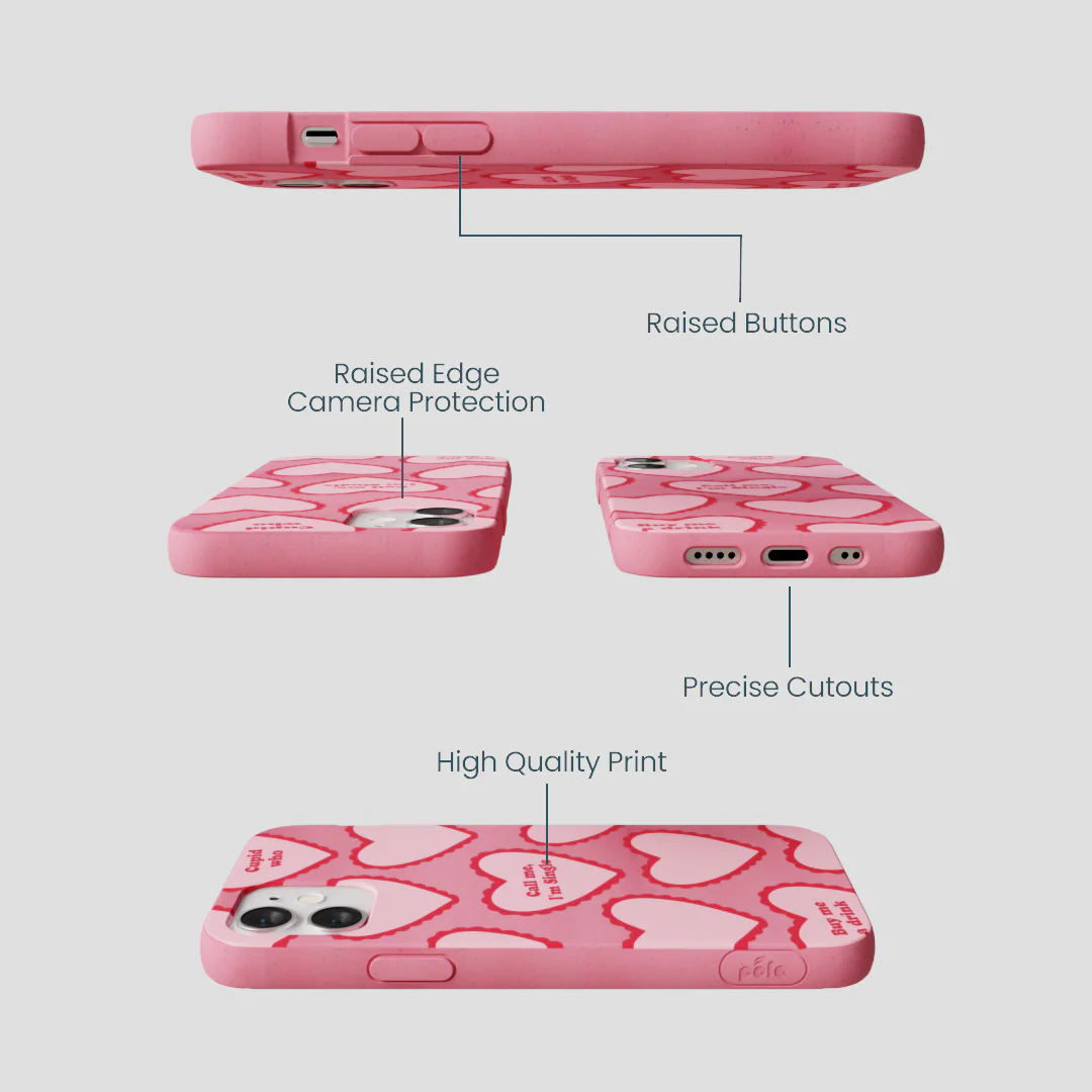 Bubblegum Pink Cupid Who iPhone 12 Mini Case - Image 3