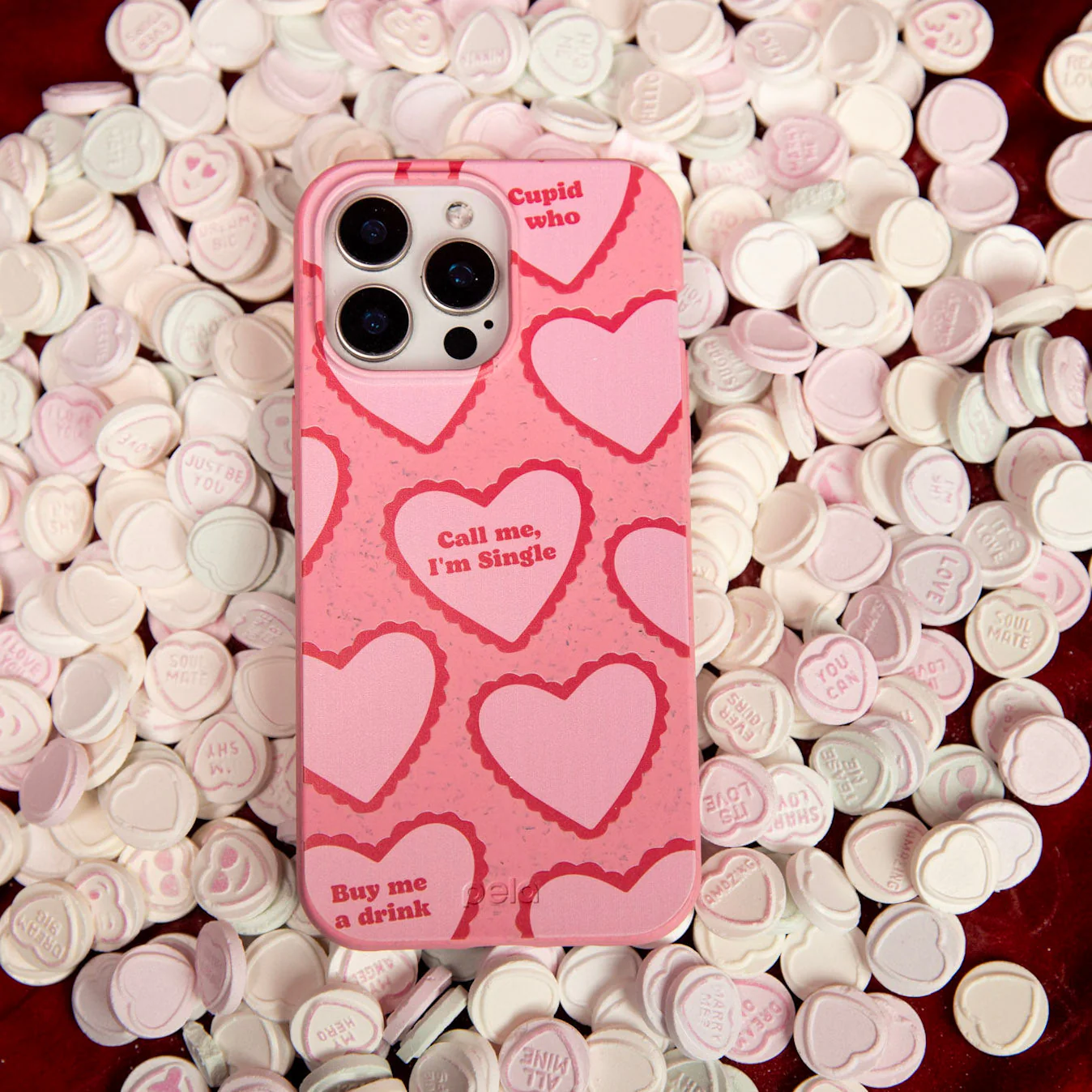 Bubblegum Pink Cupid Who iPhone 14 Plus Case - Image 2