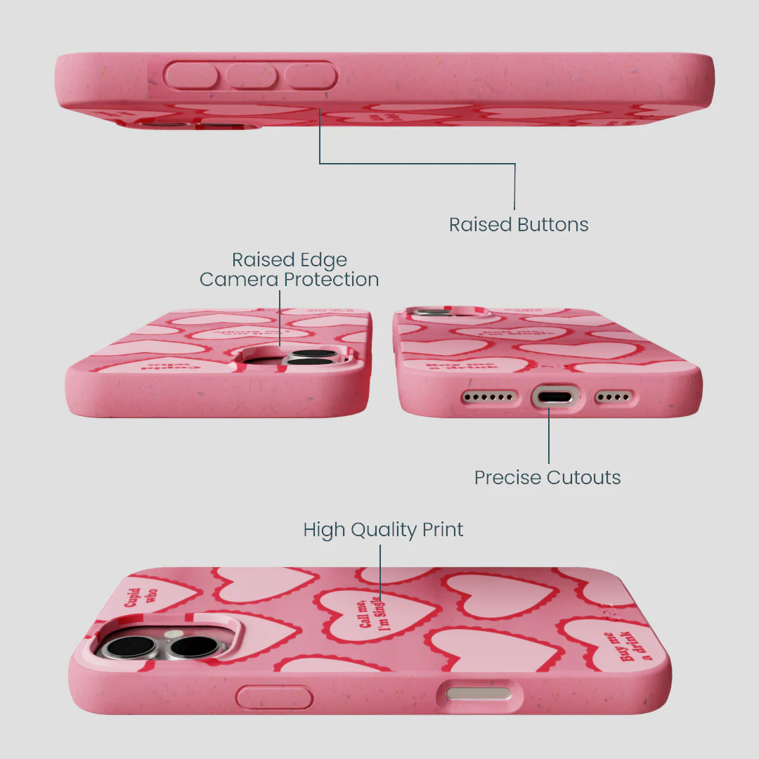 Bubblegum Pink Cupid Who iPhone 16 Plus Case - Image 3