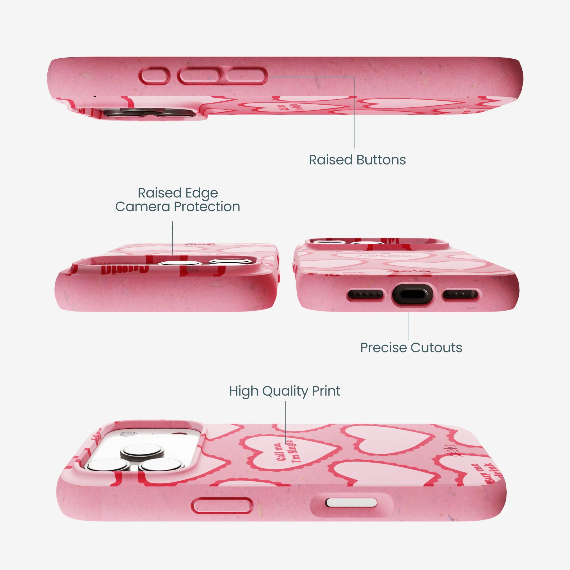 Bubblegum Pink Cupid Who iPhone 17 Pro Case - Image 3