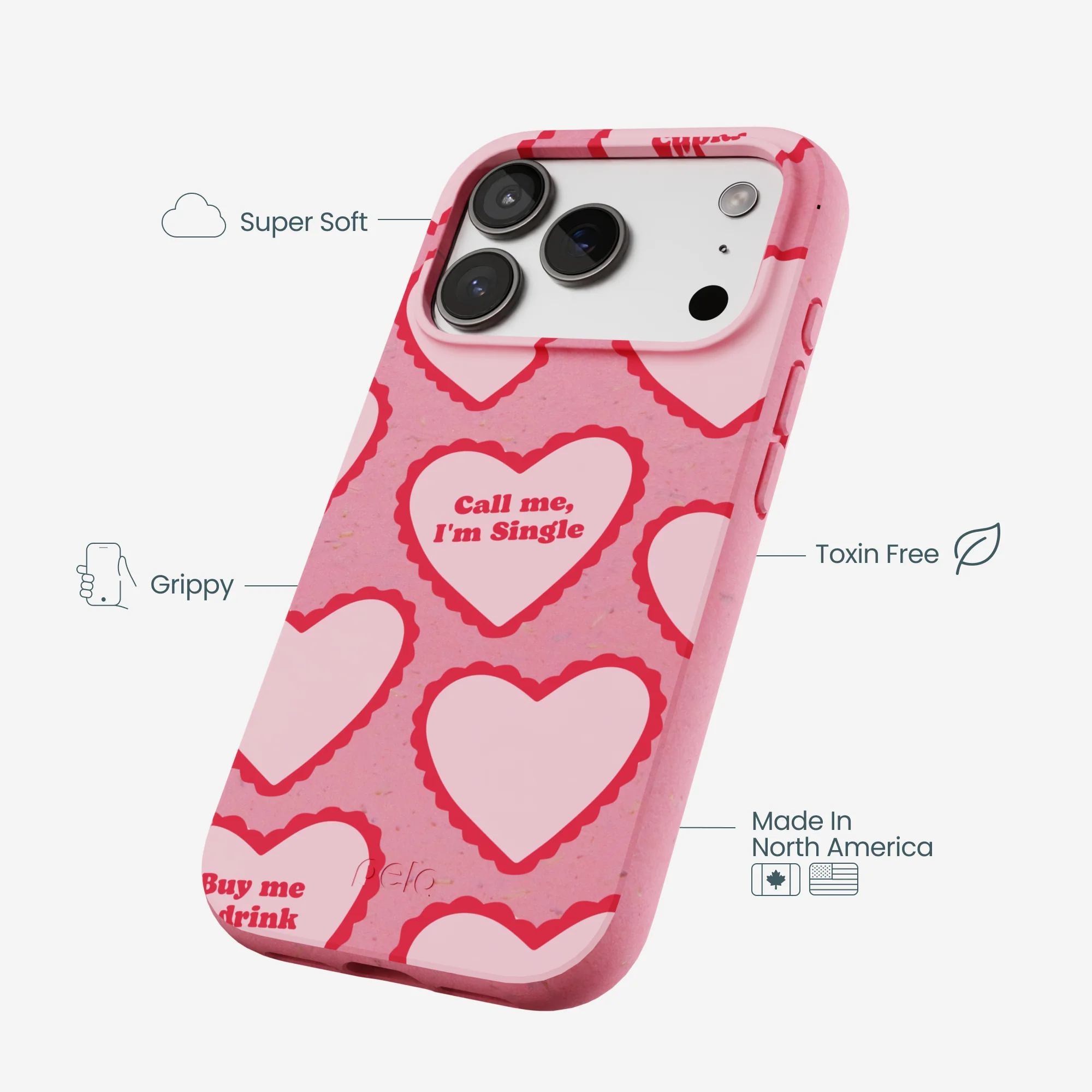 Bubblegum Pink Cupid Who iPhone 17 Pro Case - Image 4