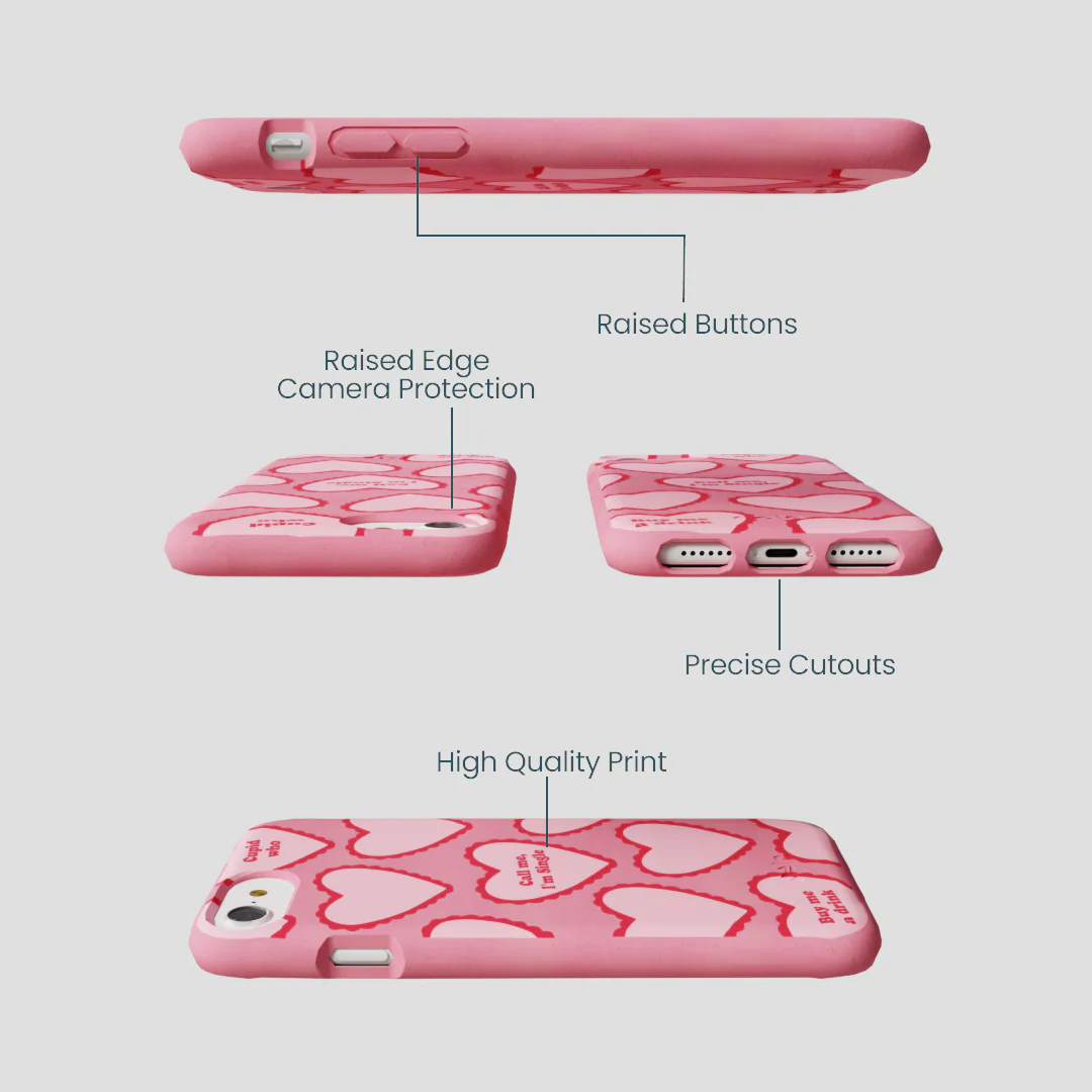 Bubblegum Pink Cupid Who iPhone 6/6s/7/8/SE Case - Image 3