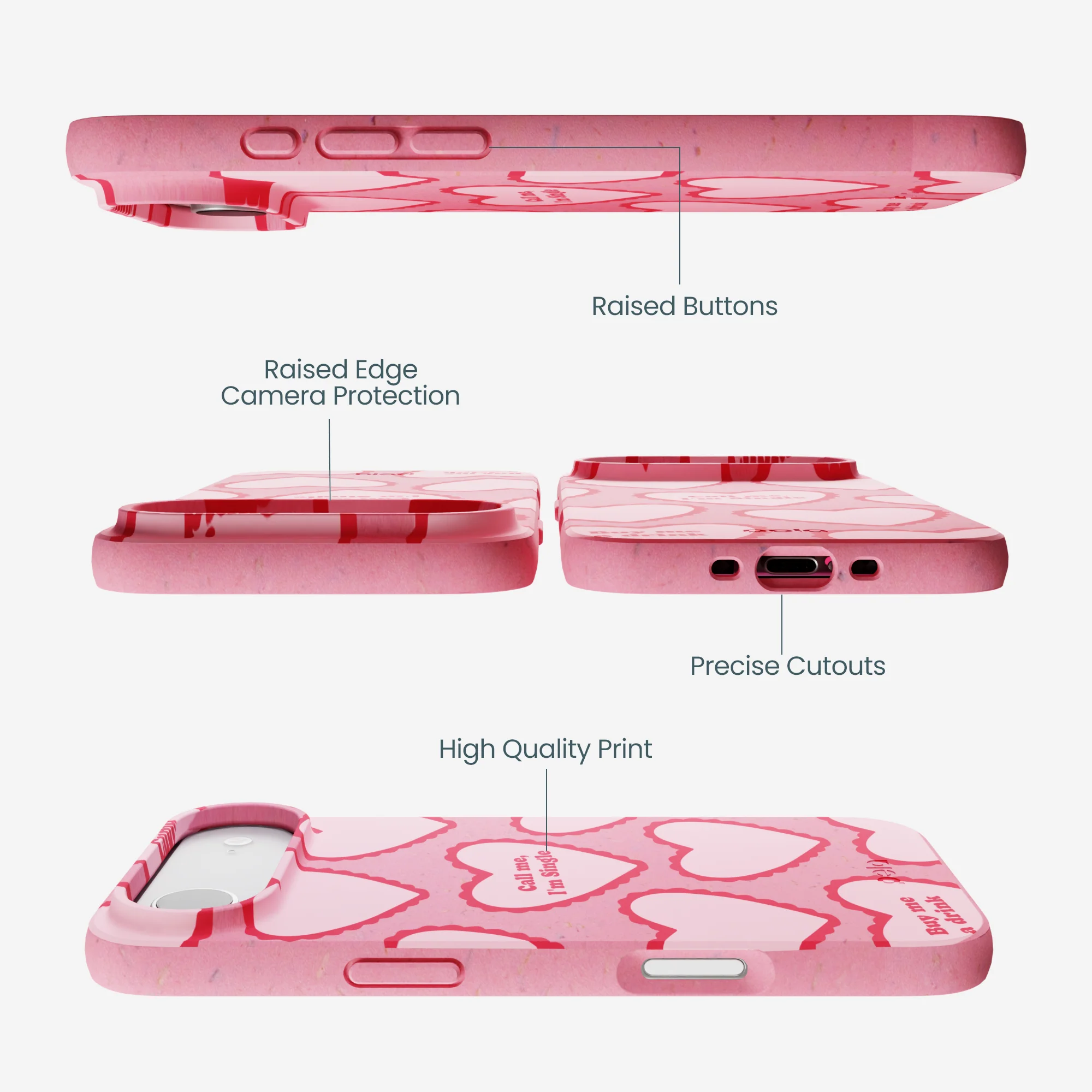 Bubblegum Pink Cupid Who iPhone Air Case - Image 3