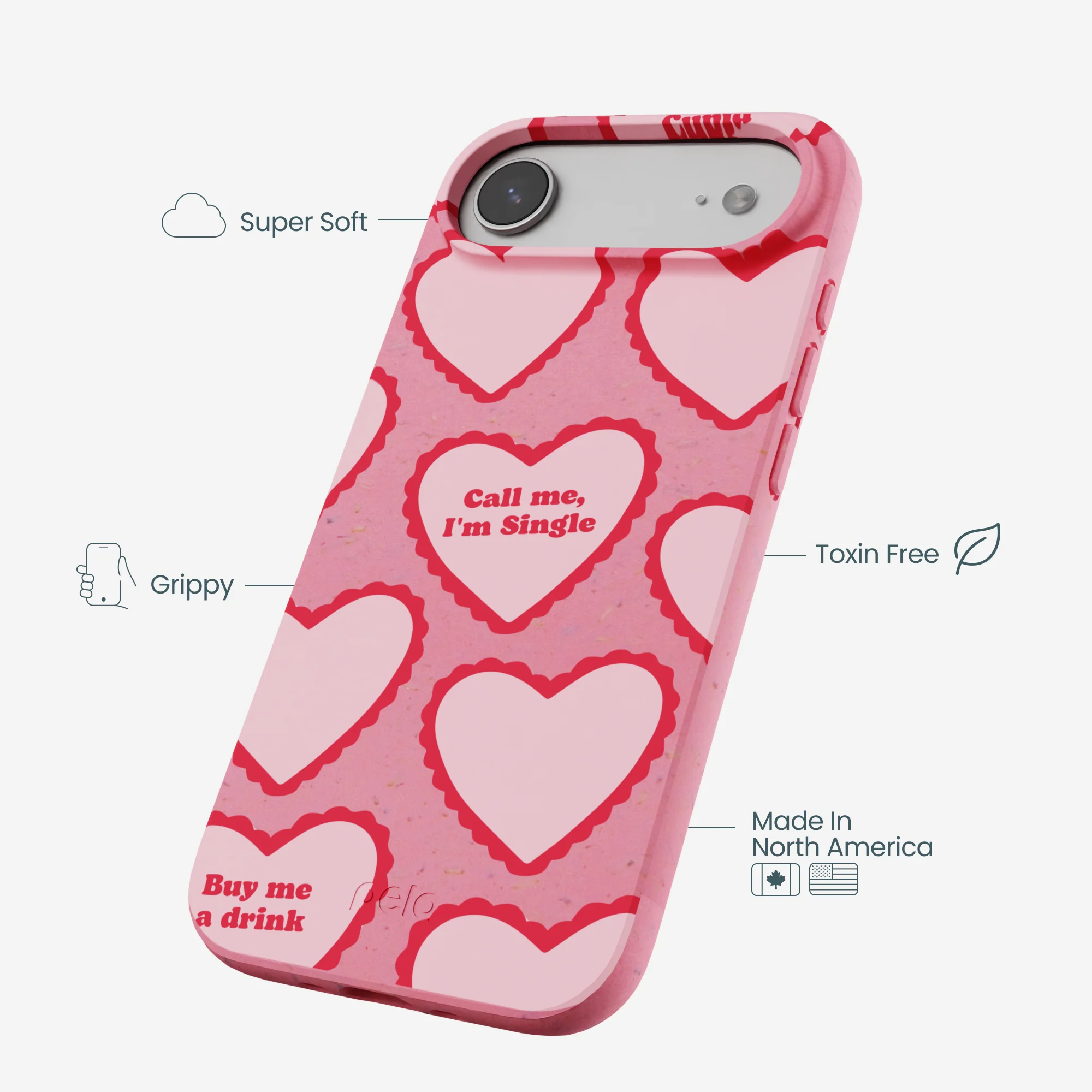 Bubblegum Pink Cupid Who iPhone Air Case - Image 4