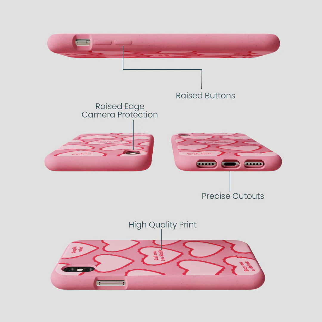 Bubblegum Pink Cupid Who iPhone XR Case - Image 3