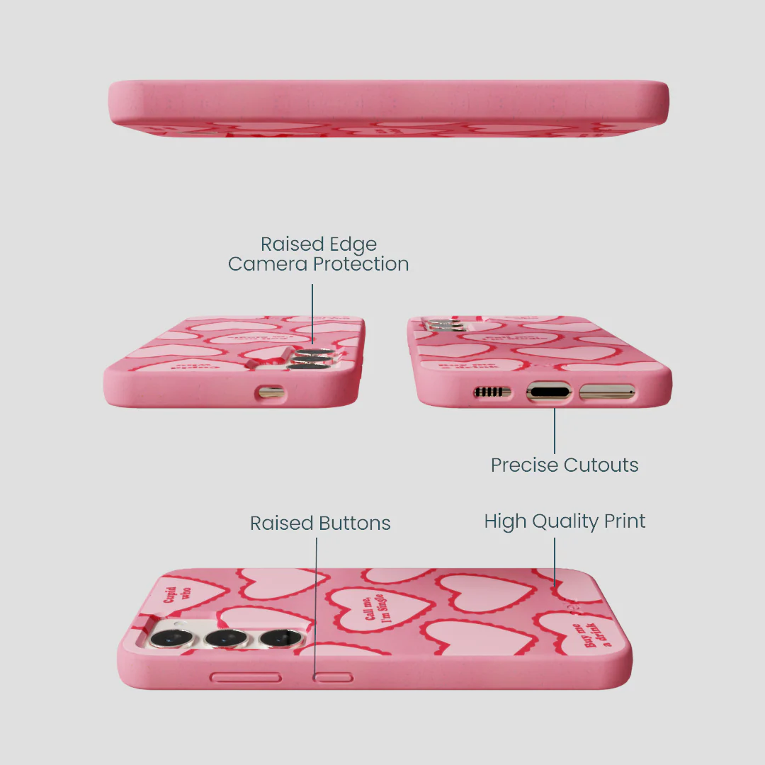 Bubblegum Pink Cupid Who Samsung Galaxy S23 Case - Image 3