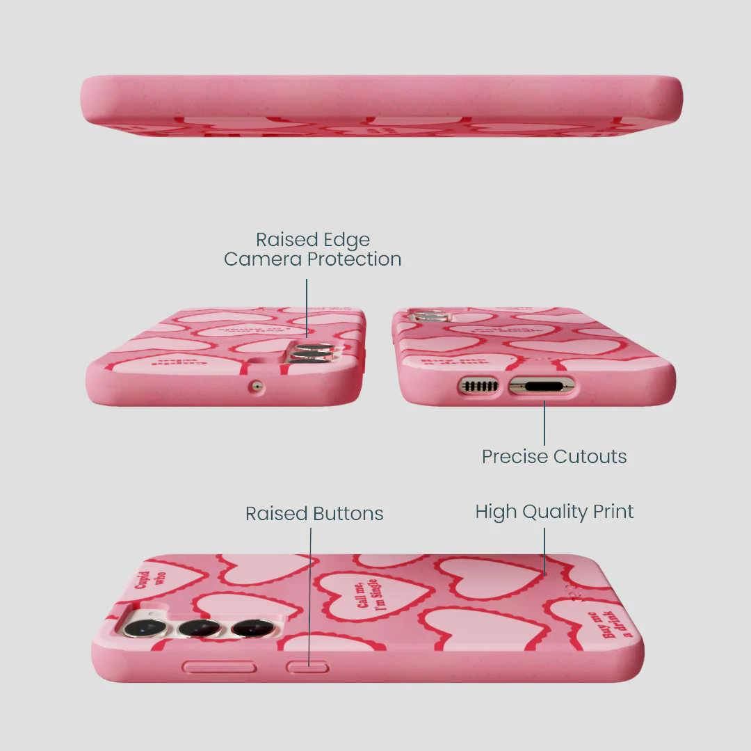 Bubblegum Pink Cupid Who Samsung Galaxy S24+(Plus) Case - Image 3