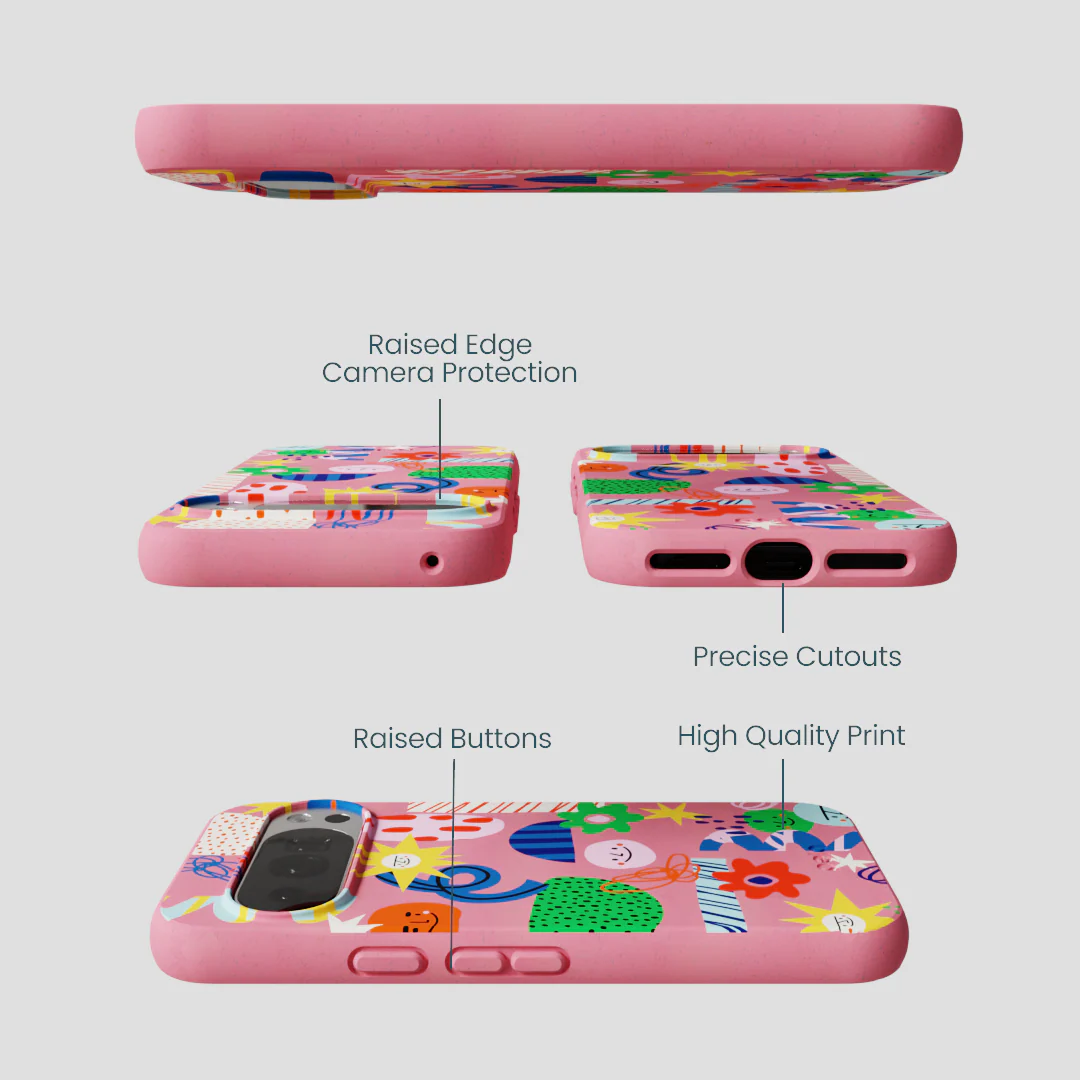 Bubblegum Pink Daydreaming Google Pixel 10/10 Pro Case - Image 3