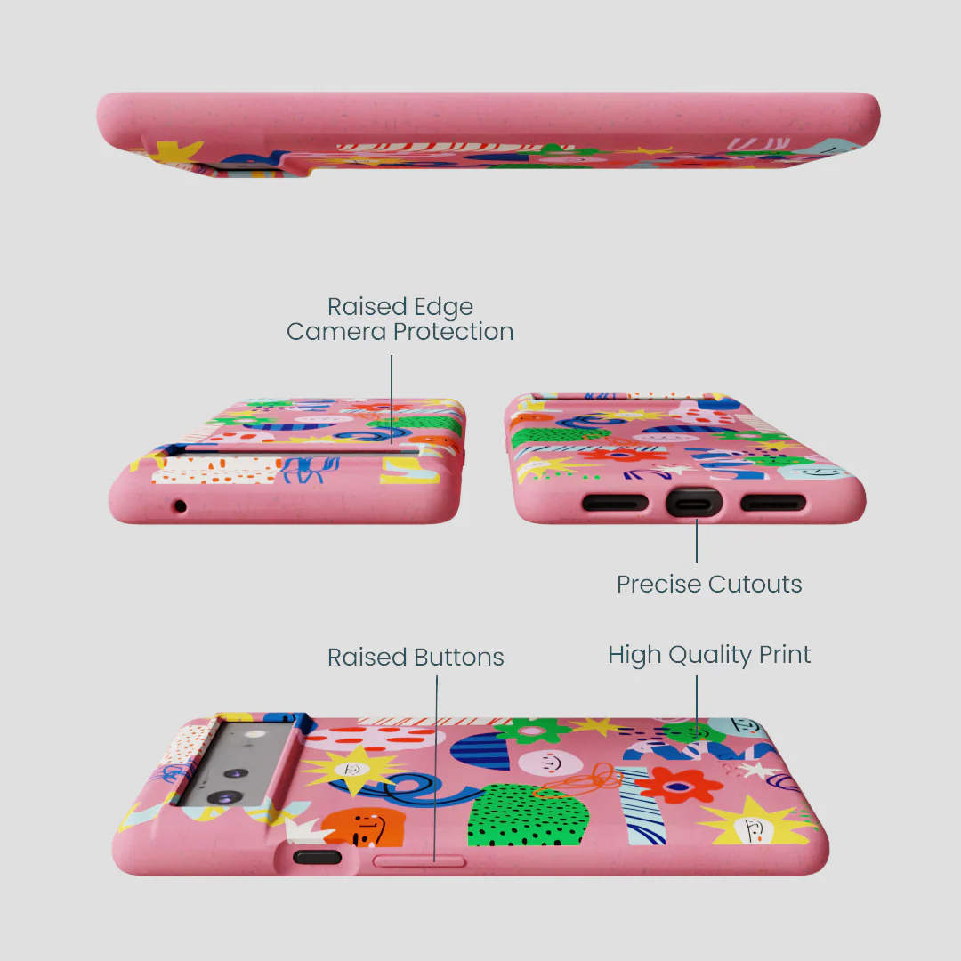 Bubblegum Pink Daydreaming Google Pixel 6 Case - Image 3