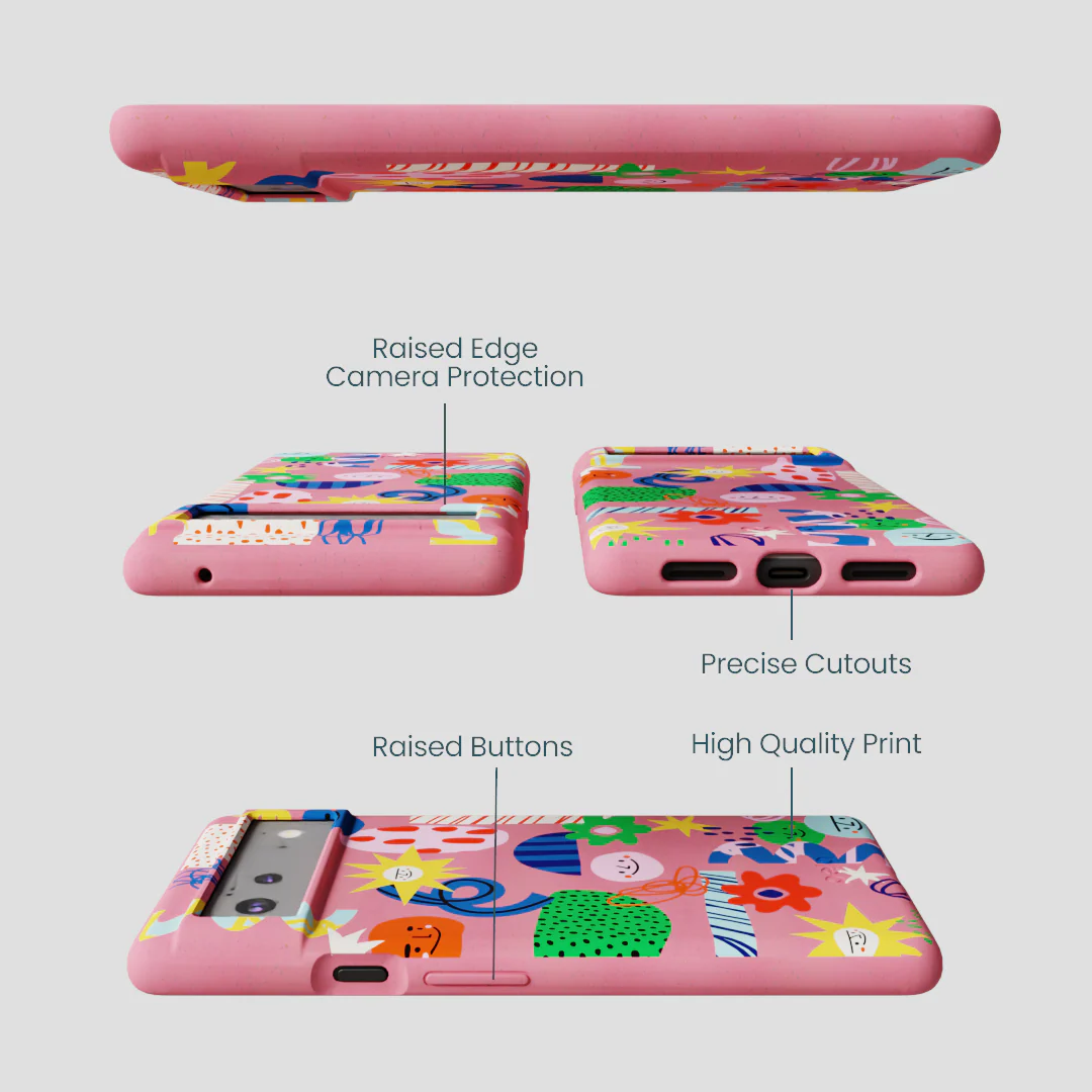 Bubblegum Pink Daydreaming Google Pixel 6a Case - Image 3