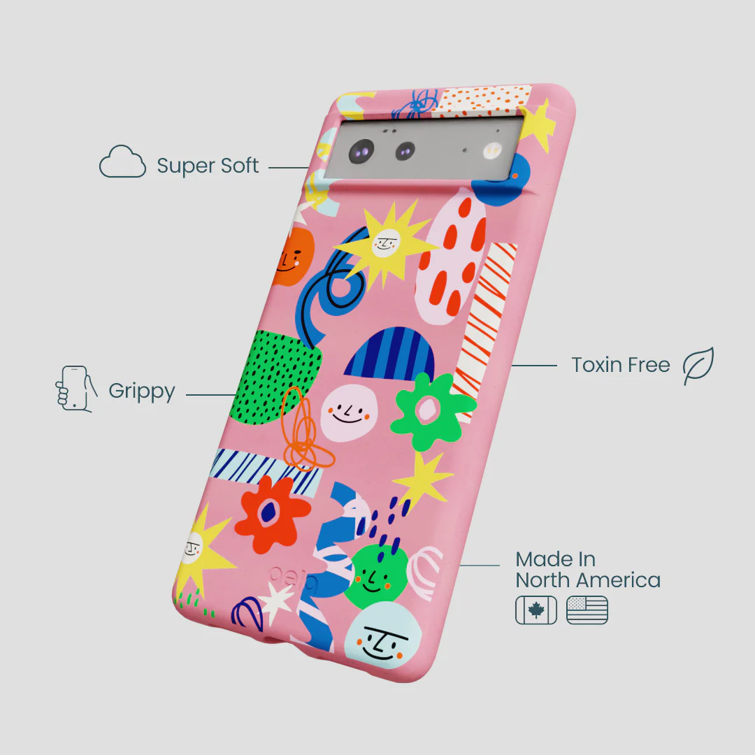 Bubblegum Pink Daydreaming Google Pixel 6a Case - Image 4