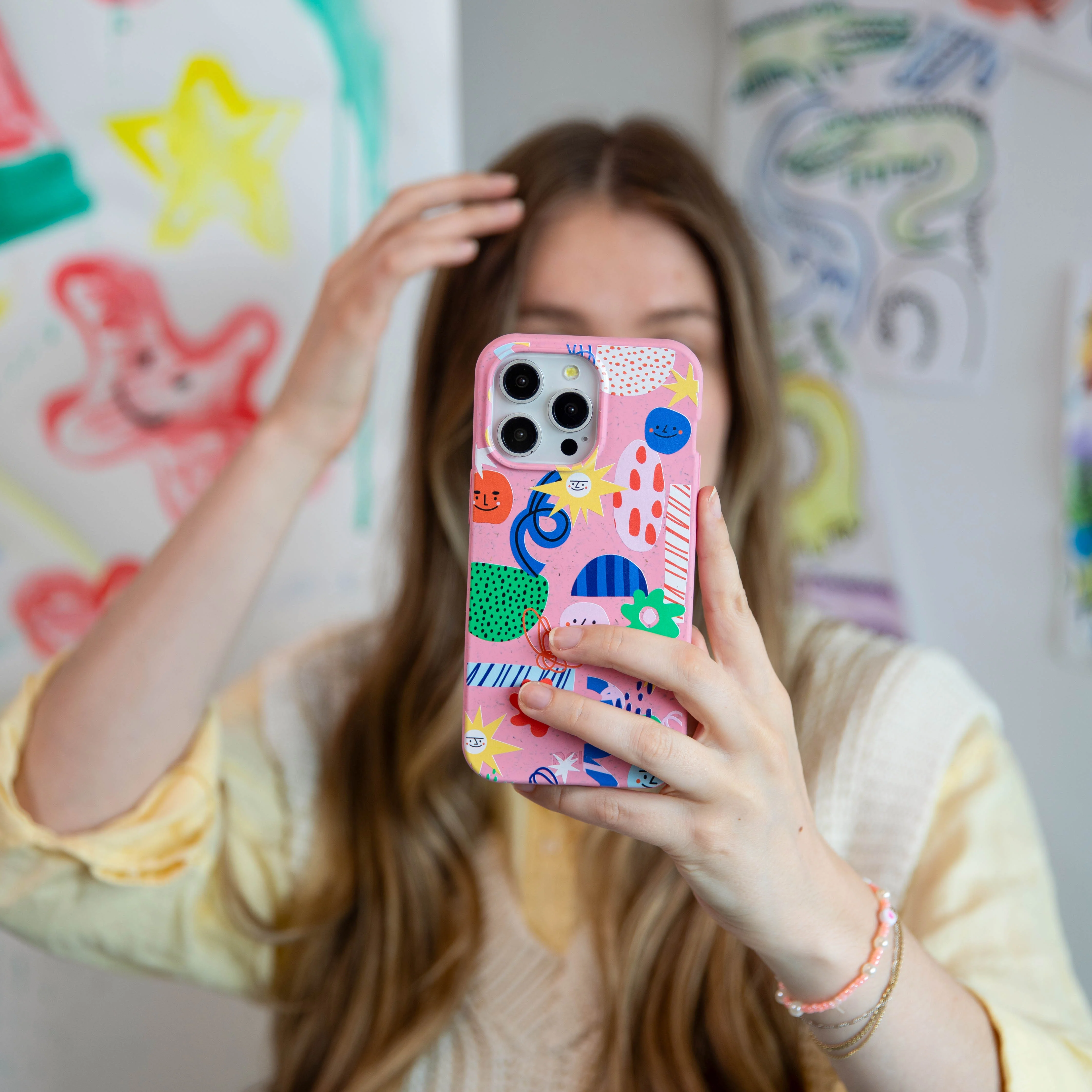 Bubblegum Pink Daydreaming Google Pixel 8 Case - Image 5