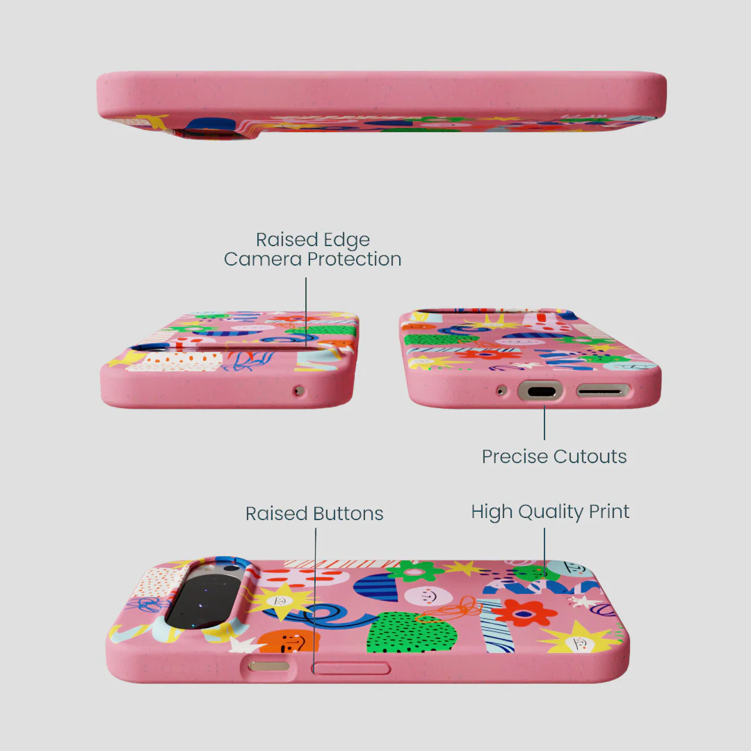 Bubblegum Pink Daydreaming Google Pixel 9/9 Pro Case - Image 3