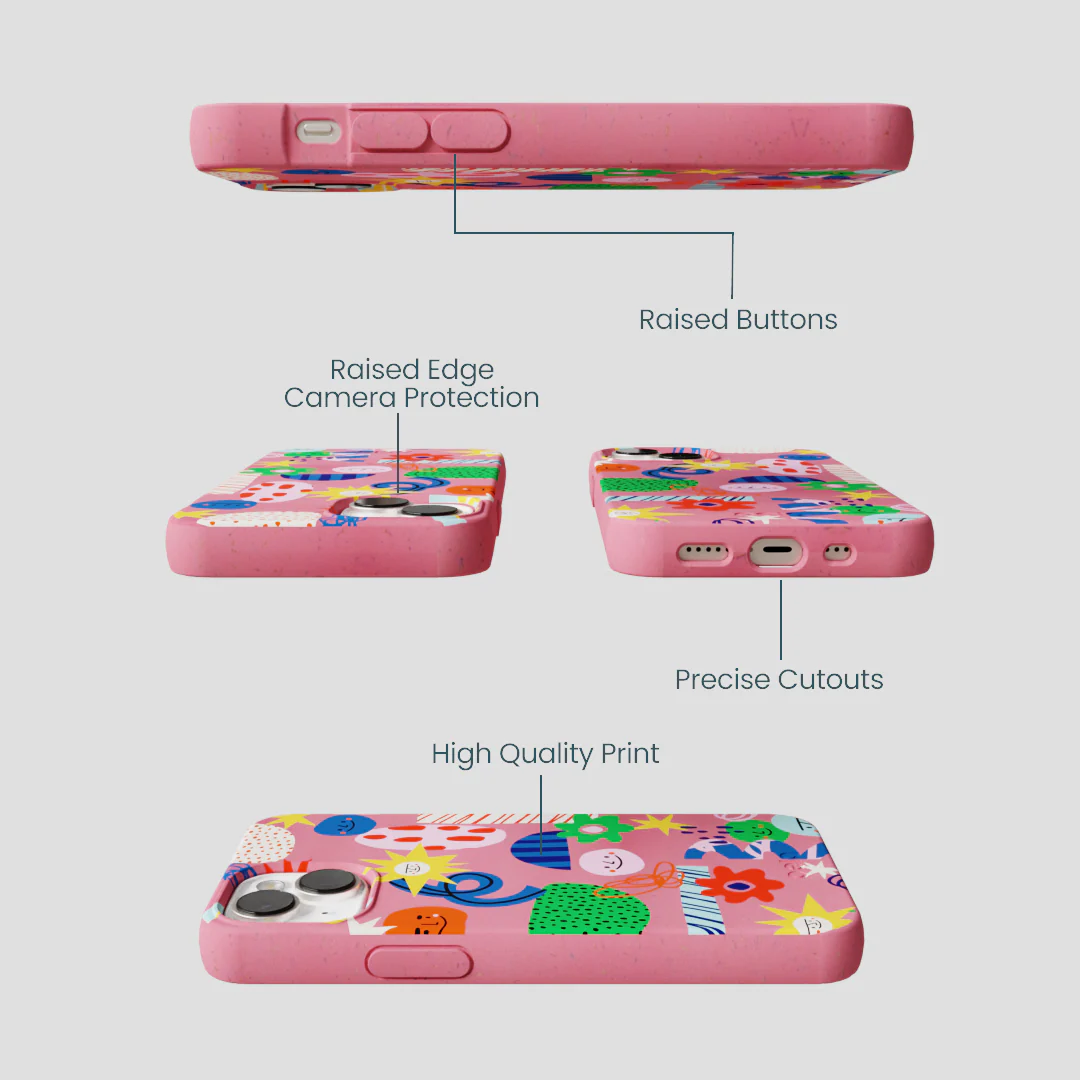 Bubblegum Pink Daydreaming iPhone 13 Mini Case - Image 3