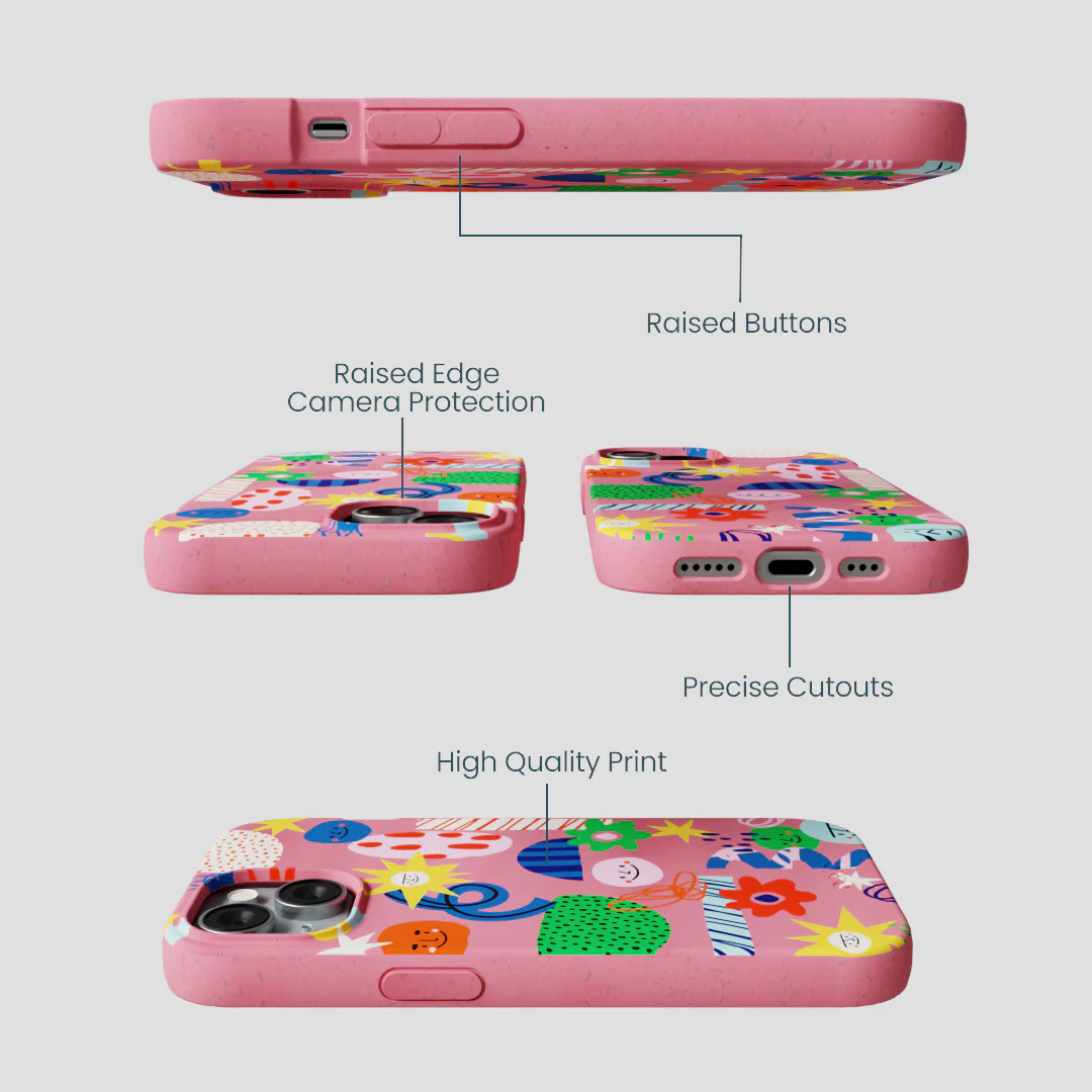 Bubblegum Pink Daydreaming iPhone 14 Case - Image 3