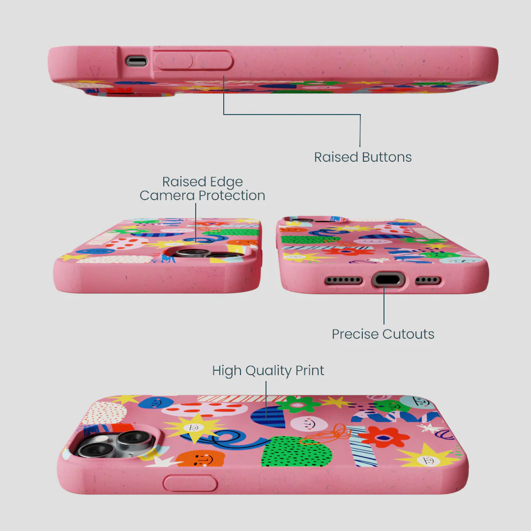 Bubblegum Pink Daydreaming iPhone 15 Plus Case - Image 3
