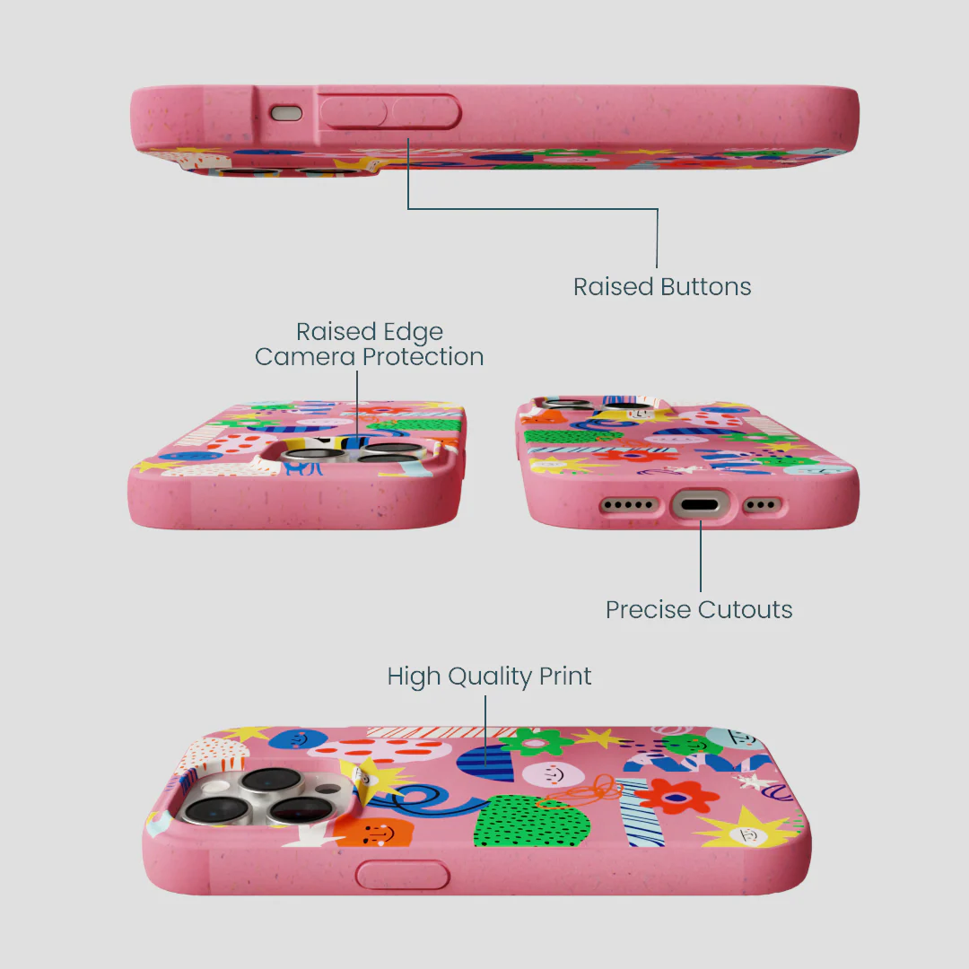 Bubblegum Pink Daydreaming iPhone 15 Pro Case - Image 3