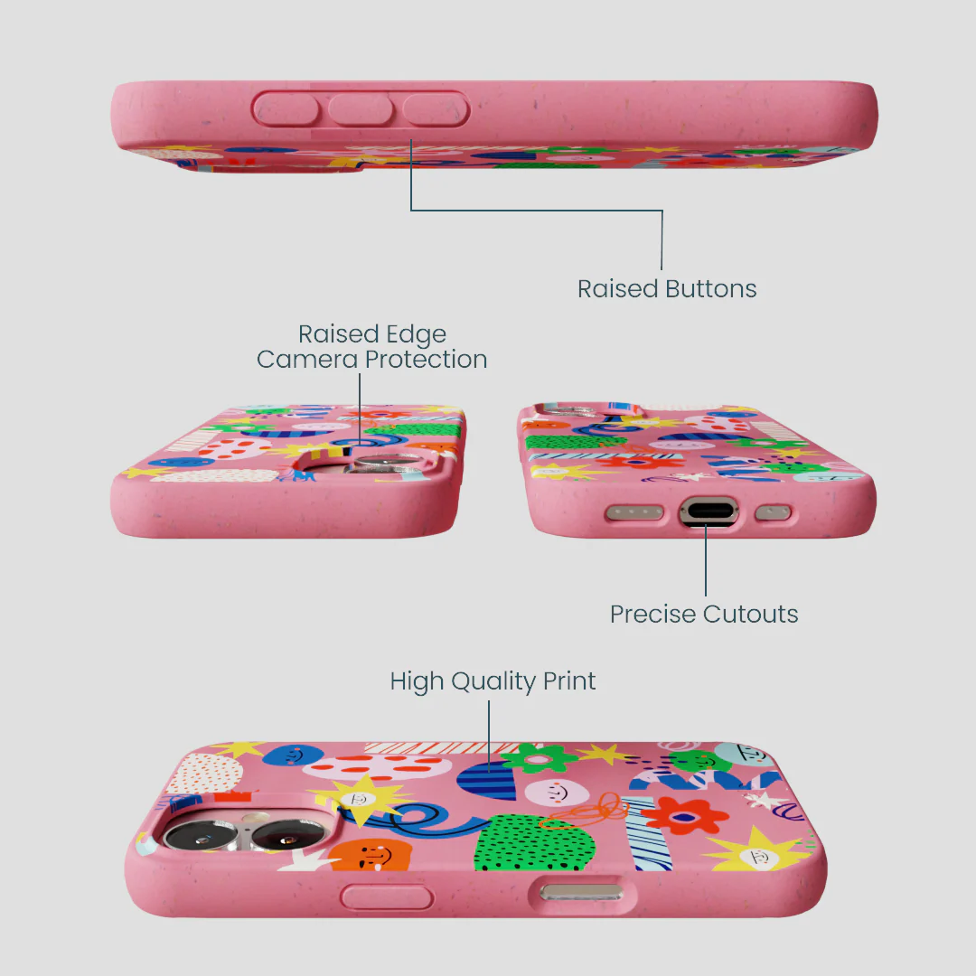 Bubblegum Pink Daydreaming iPhone 16 Case - Image 3