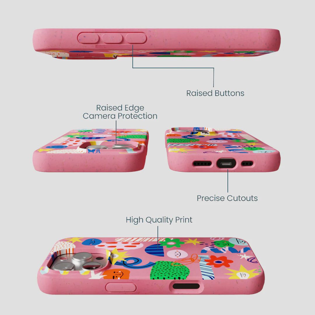 Bubblegum Pink Daydreaming iPhone 16 Pro Case - Image 3