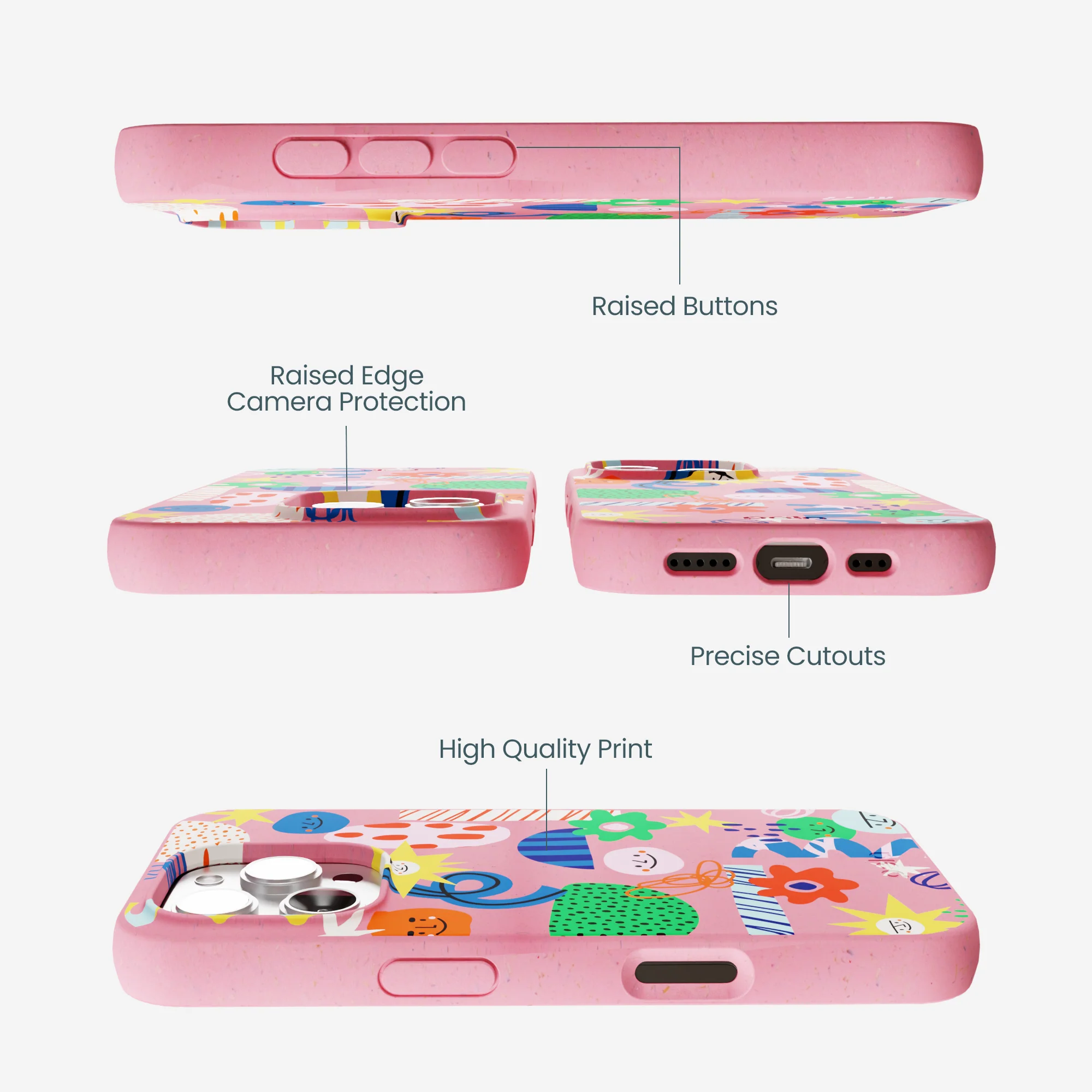 Bubblegum Pink Daydreaming iPhone 16 Pro Max Case - Image 3