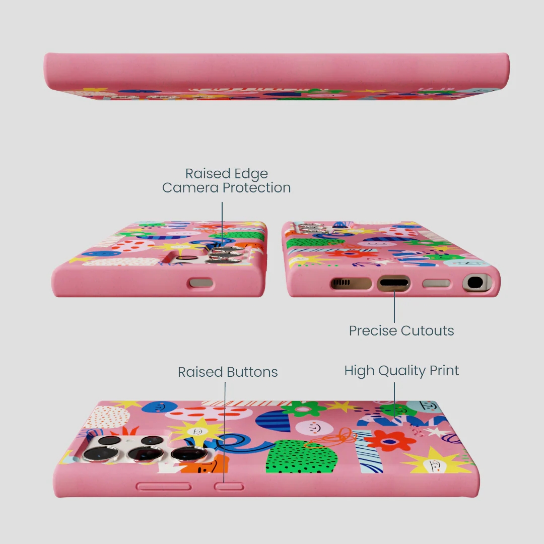 Bubblegum Pink Daydreaming Samsung Galaxy S24 Ultra Case - Image 3