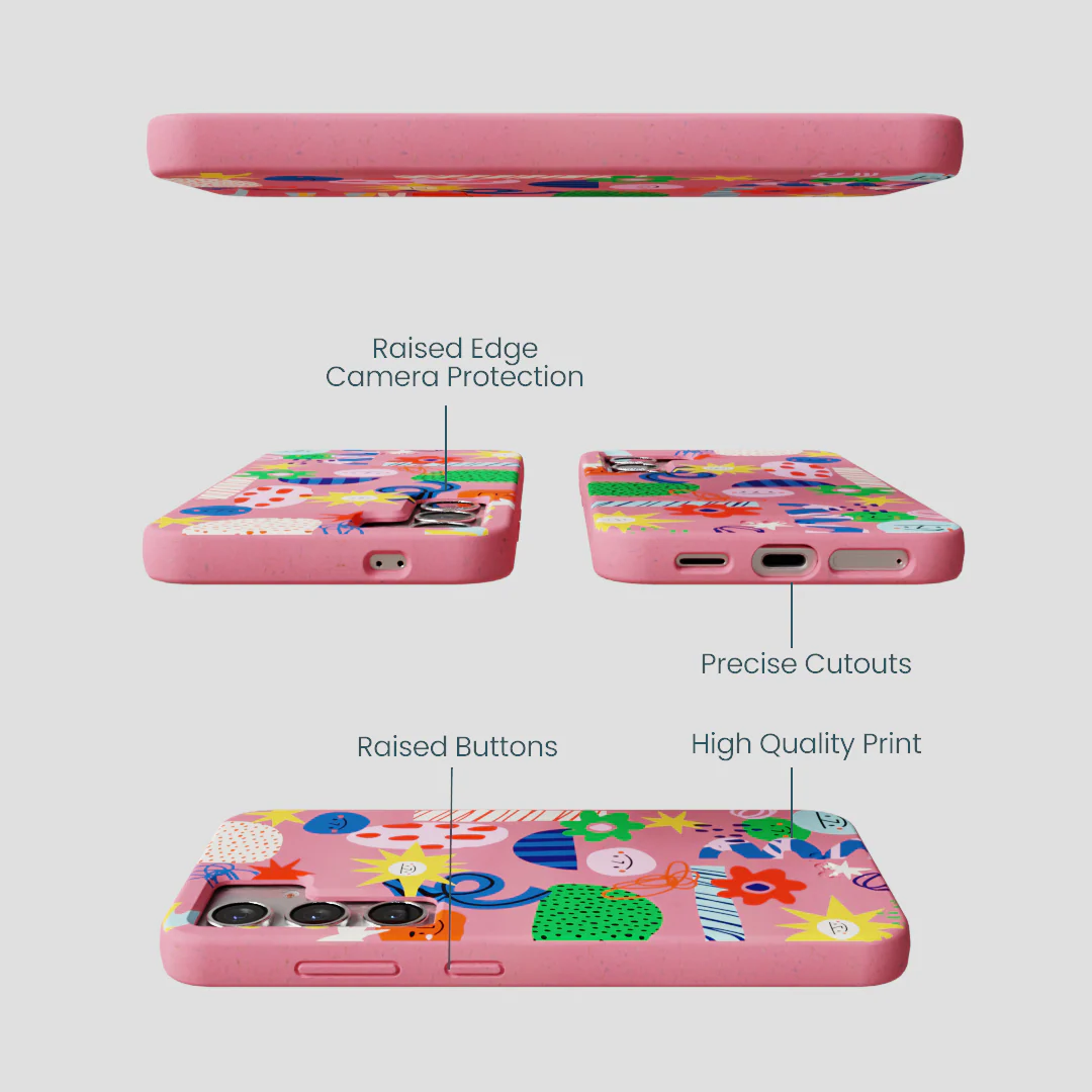 Bubblegum Pink Daydreaming Samsung Galaxy S25 Case - Image 3