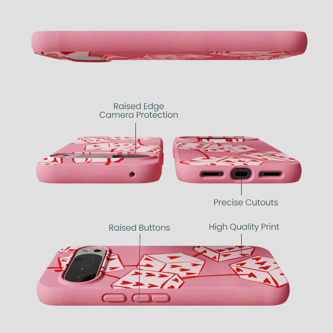 Bubblegum Pink Dicey Cherries Google Pixel 10 Pro XL Case - Image 2
