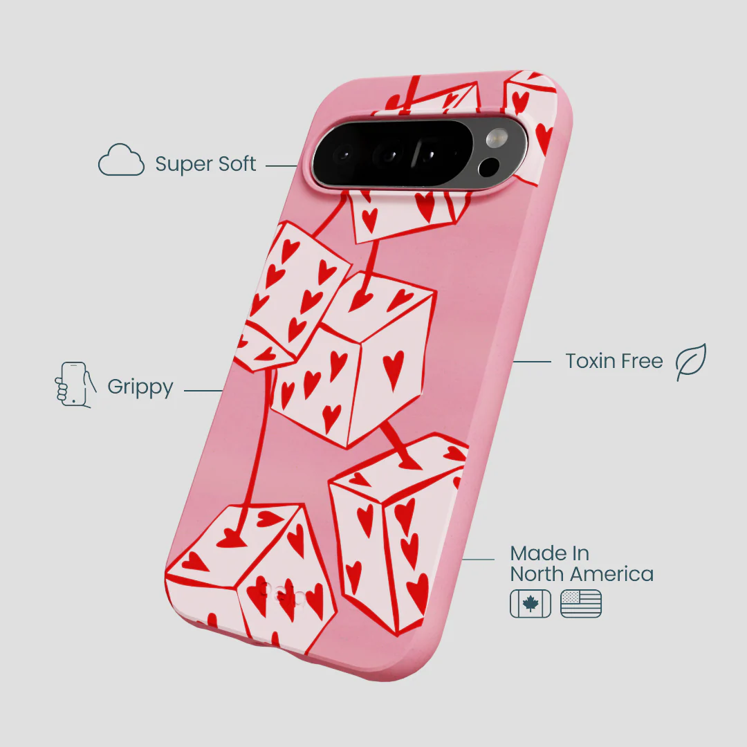 Bubblegum Pink Dicey Cherries Google Pixel 10 Pro XL Case - Image 3