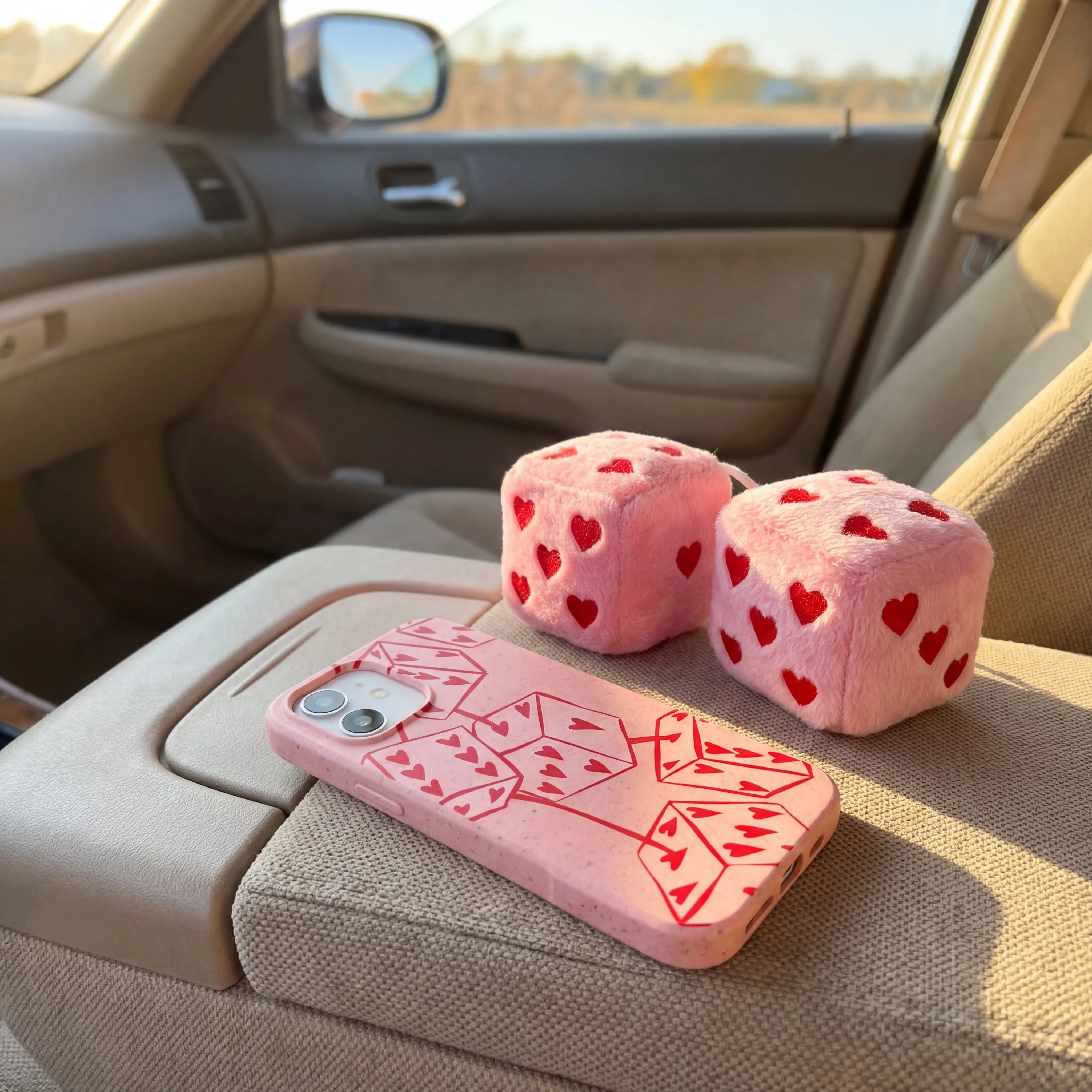 Bubblegum Pink Dicey Cherries iPhone 16e/17e Case - Image 2