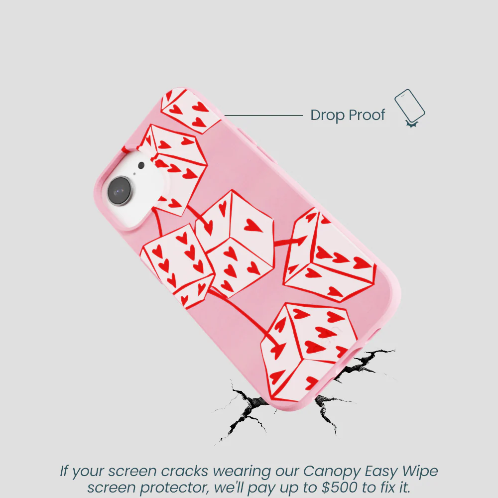 Bubblegum Pink Dicey Cherries iPhone 16e/17e Case - Image 5