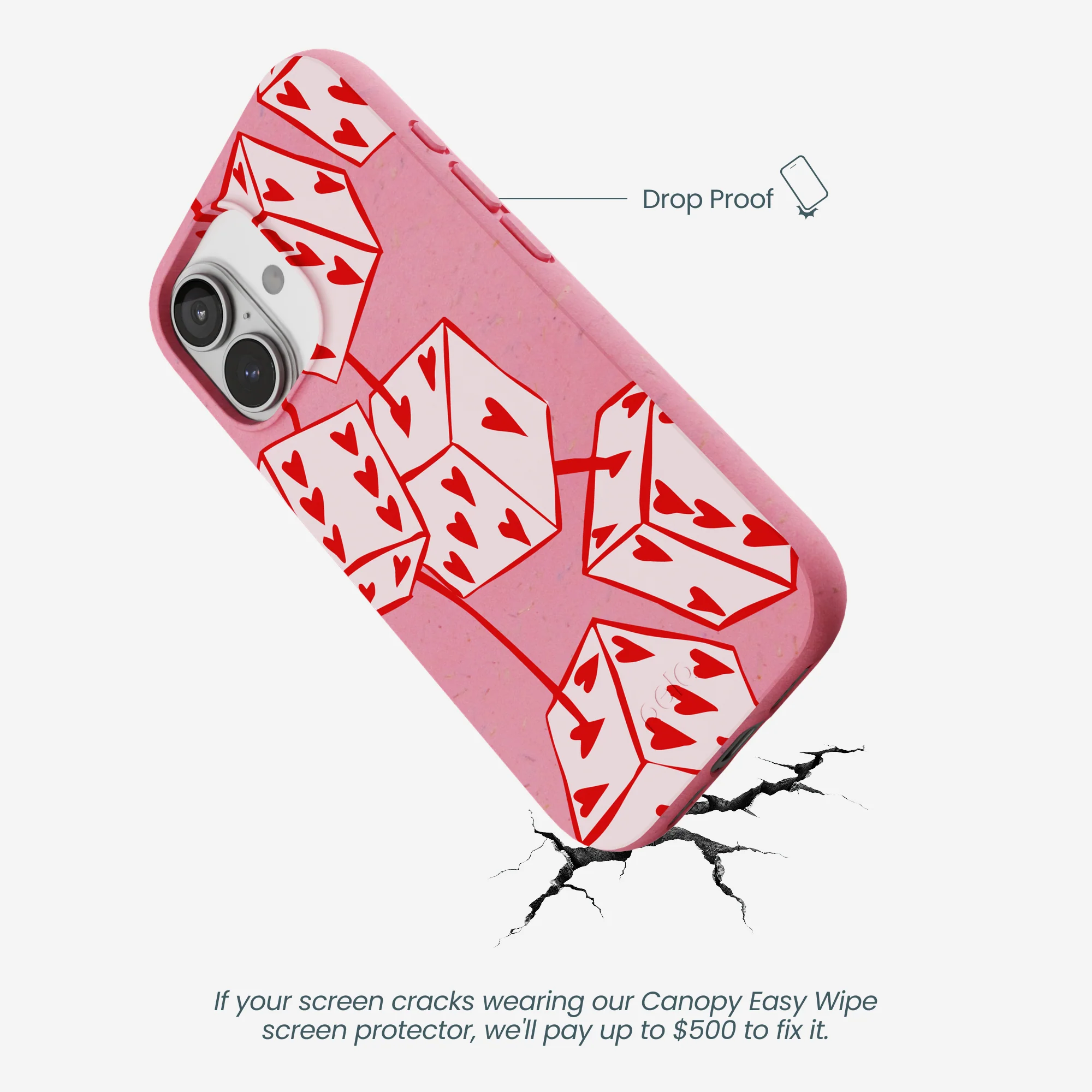 Bubblegum Pink Dicey Cherries iPhone 17 Case - Image 5