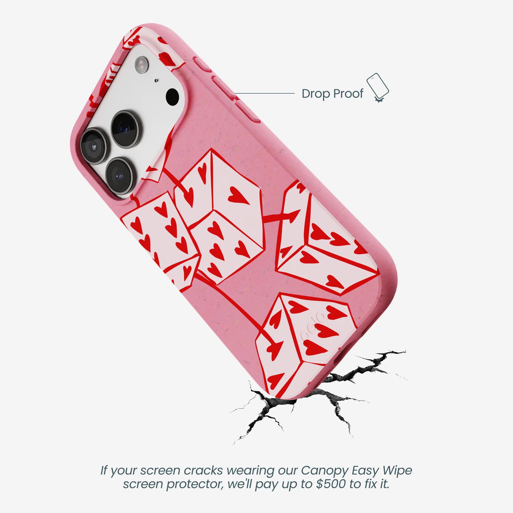 Bubblegum Pink Dicey Cherries iPhone 17 Pro Case - Image 5