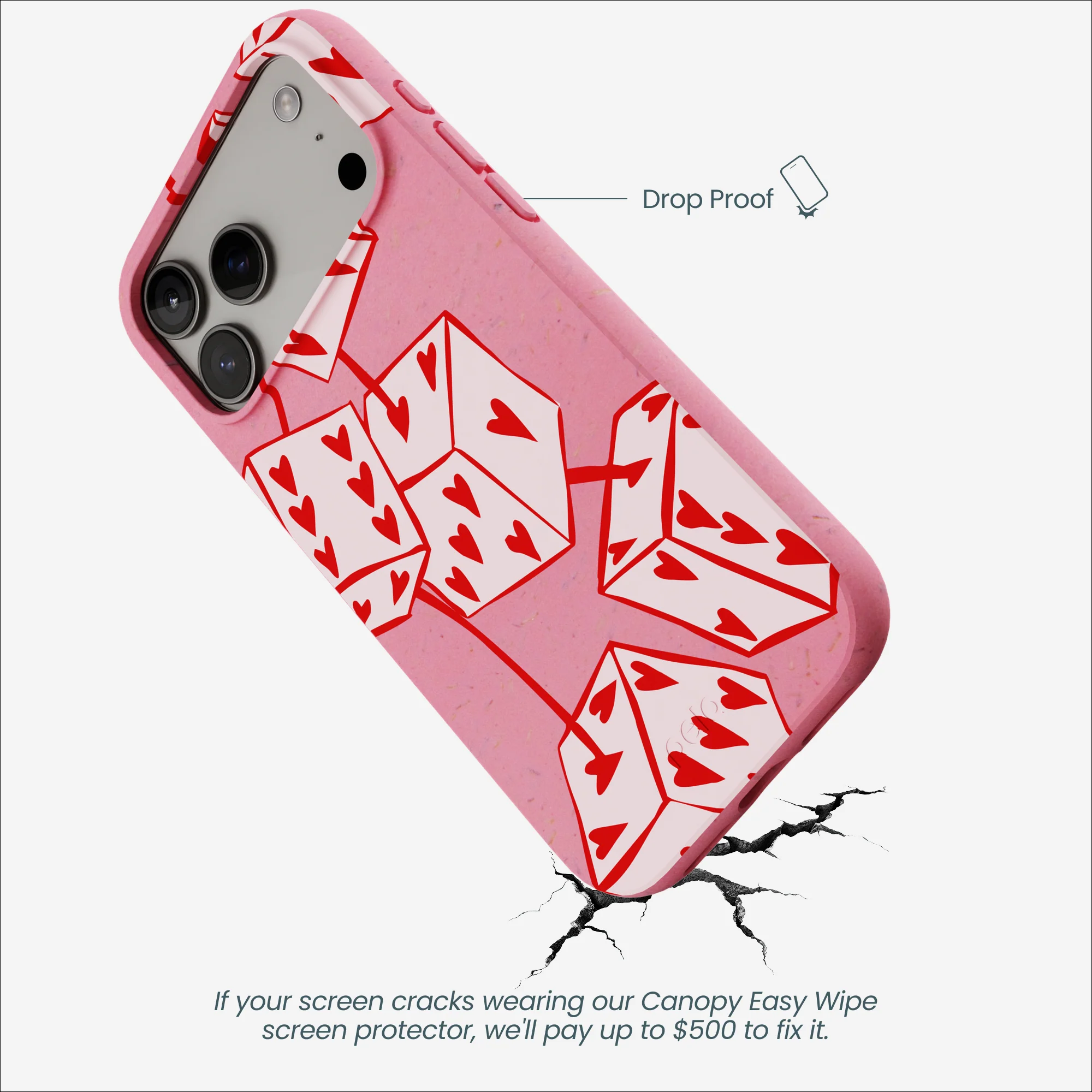 Bubblegum Pink Dicey Cherries iPhone 17 Pro Max Case - Image 5