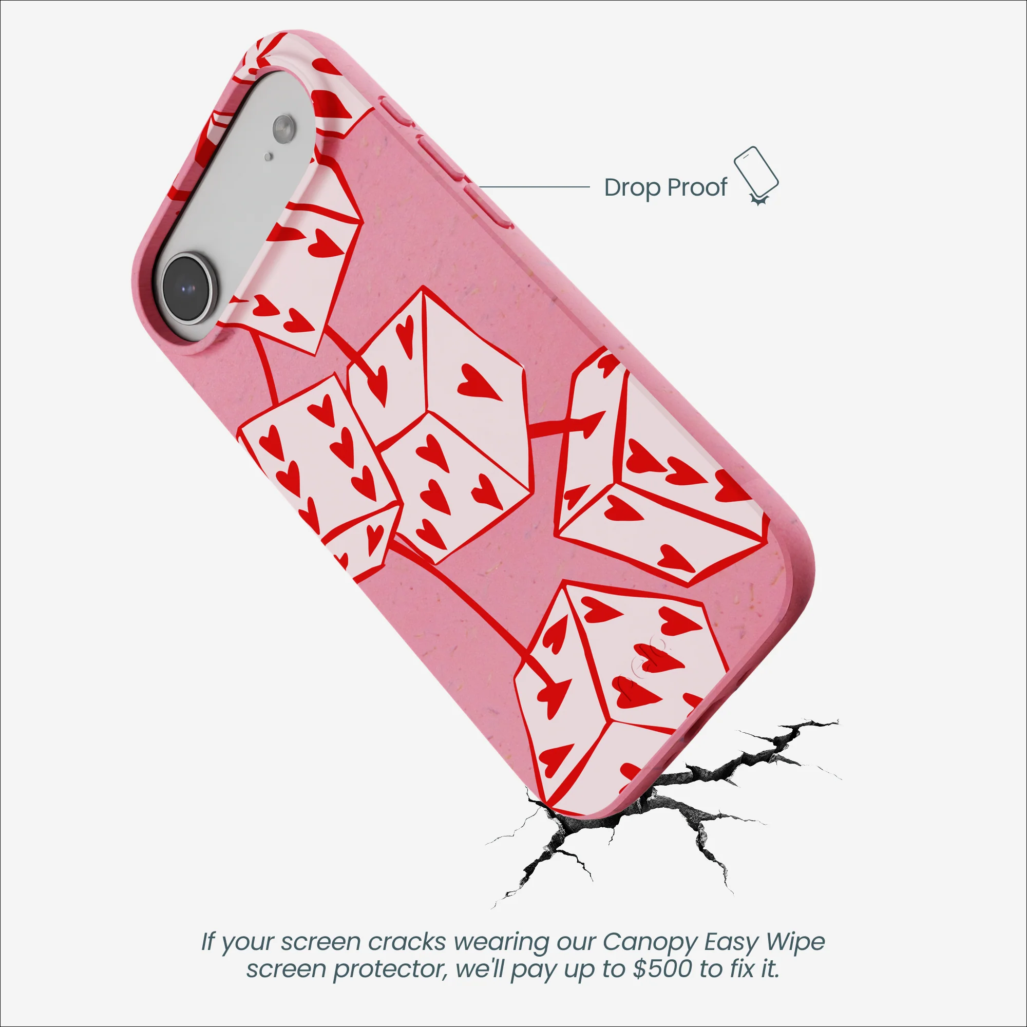 Bubblegum Pink Dicey Cherries iPhone Air Case - Image 5
