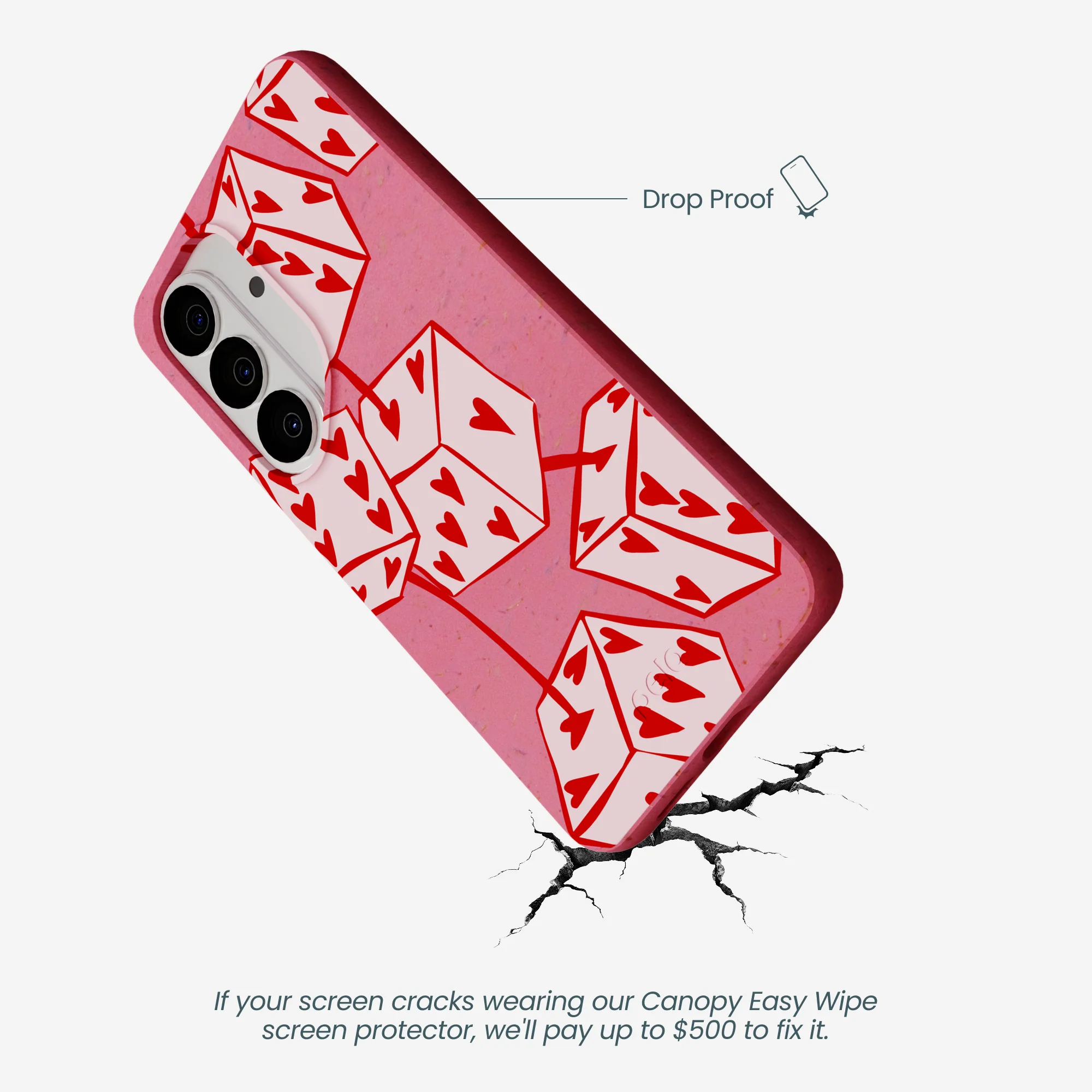 Bubblegum Pink Dicey Cherries Samsung Galaxy S26 Case - Image 4