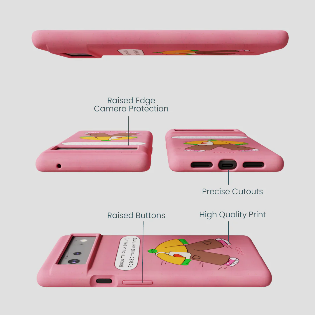 Bubblegum Pink Dilly Dally Google Pixel 6a Case - Image 3