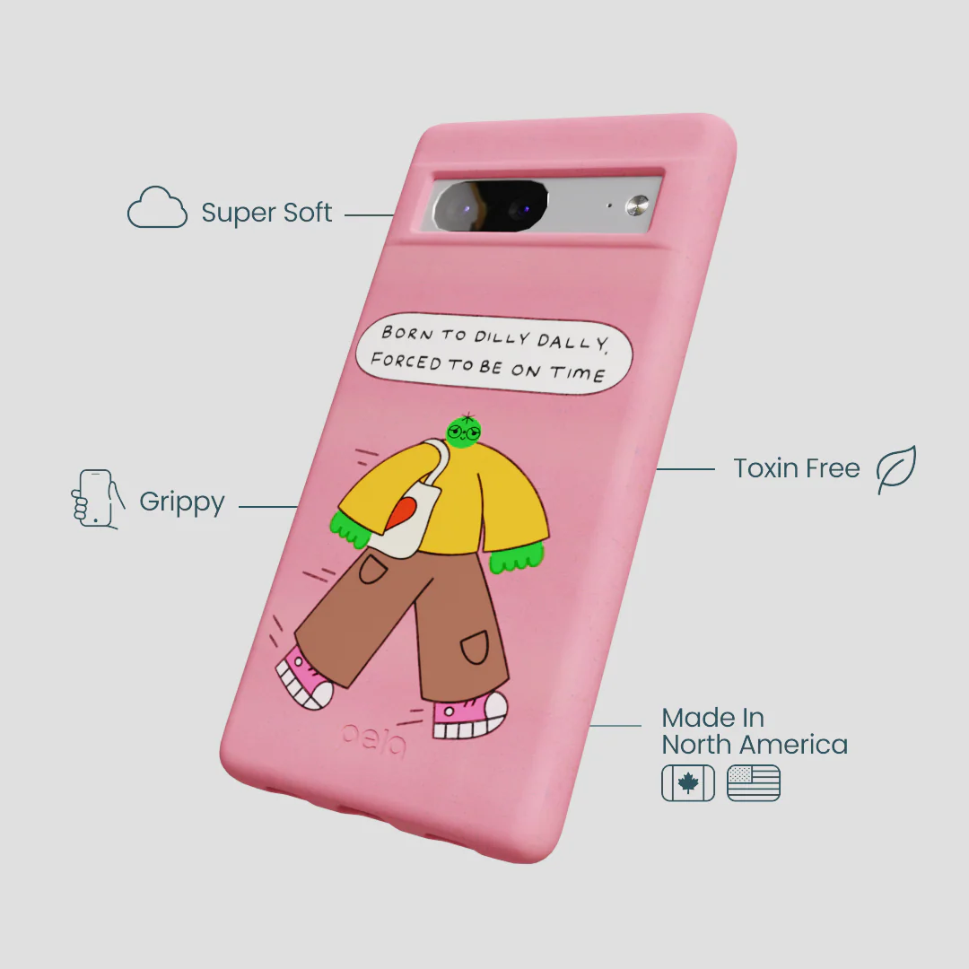 Bubblegum Pink Dilly Dally Google Pixel 7a Case - Image 4