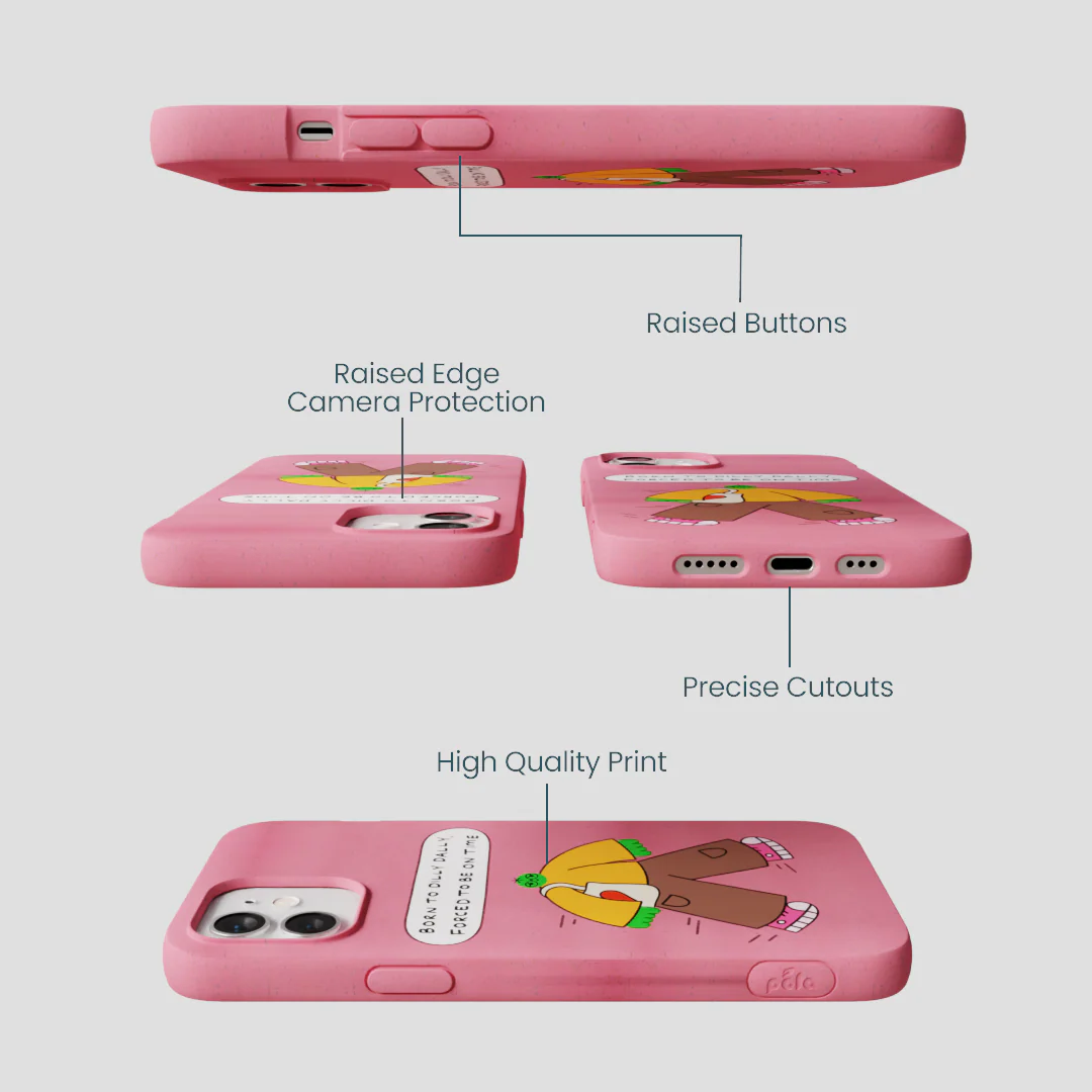 Bubblegum Pink Dilly Dally iPhone 12/ iPhone 12 Pro Case - Image 3