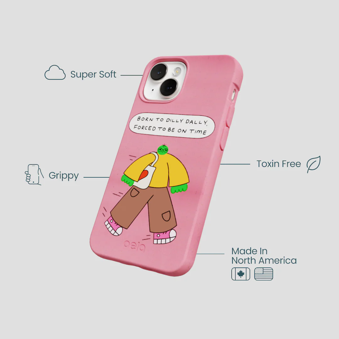 Bubblegum Pink Dilly Dally iPhone 13 Mini Case - Image 4