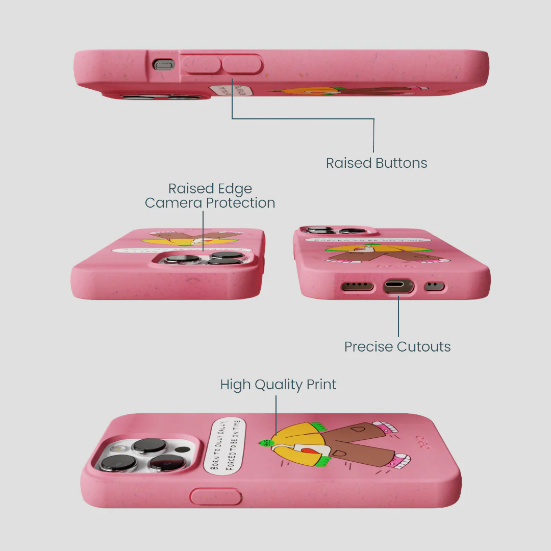 Bubblegum Pink Dilly Dally iPhone 13 Pro Case - Image 3