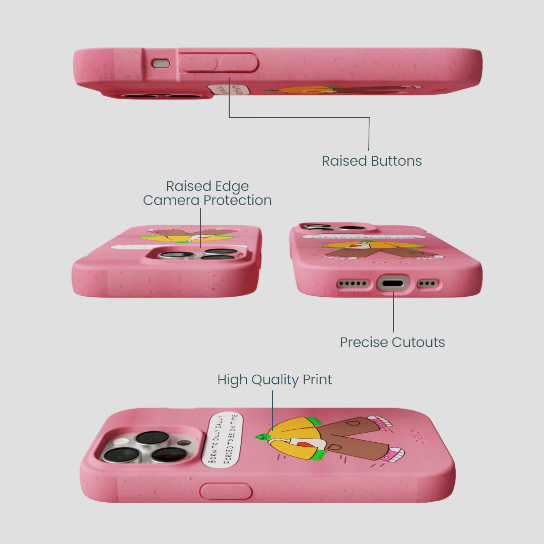 Bubblegum Pink Dilly Dally iPhone 14 Pro Case - Image 3