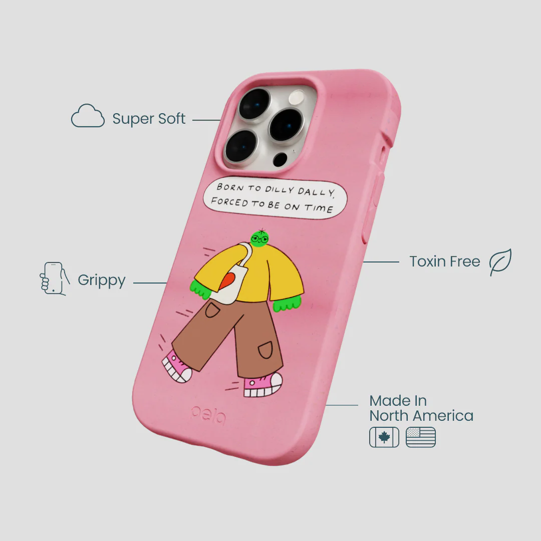 Bubblegum Pink Dilly Dally iPhone 14 Pro Case - Image 4