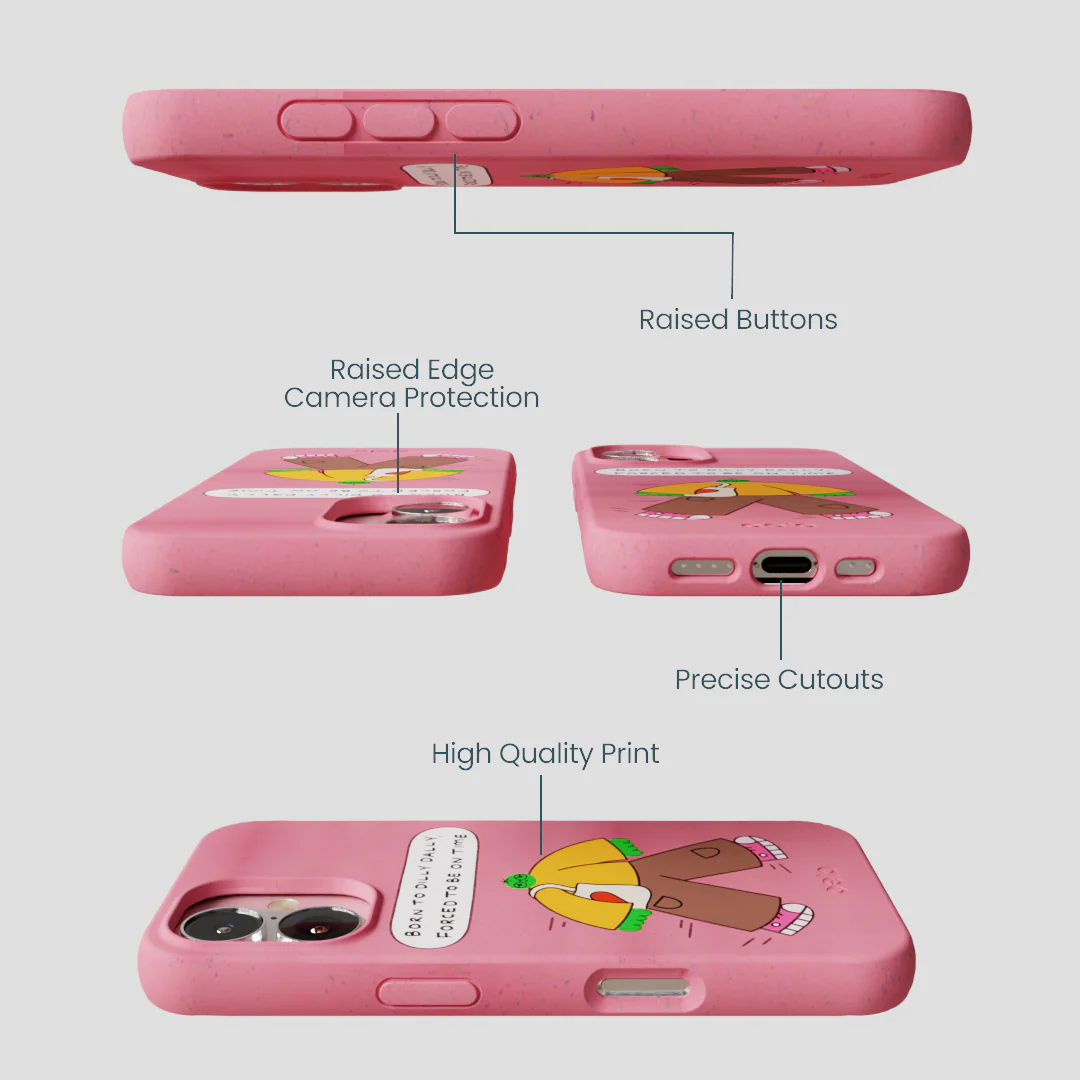 Bubblegum Pink Dilly Dally iPhone 16 Case - Image 3